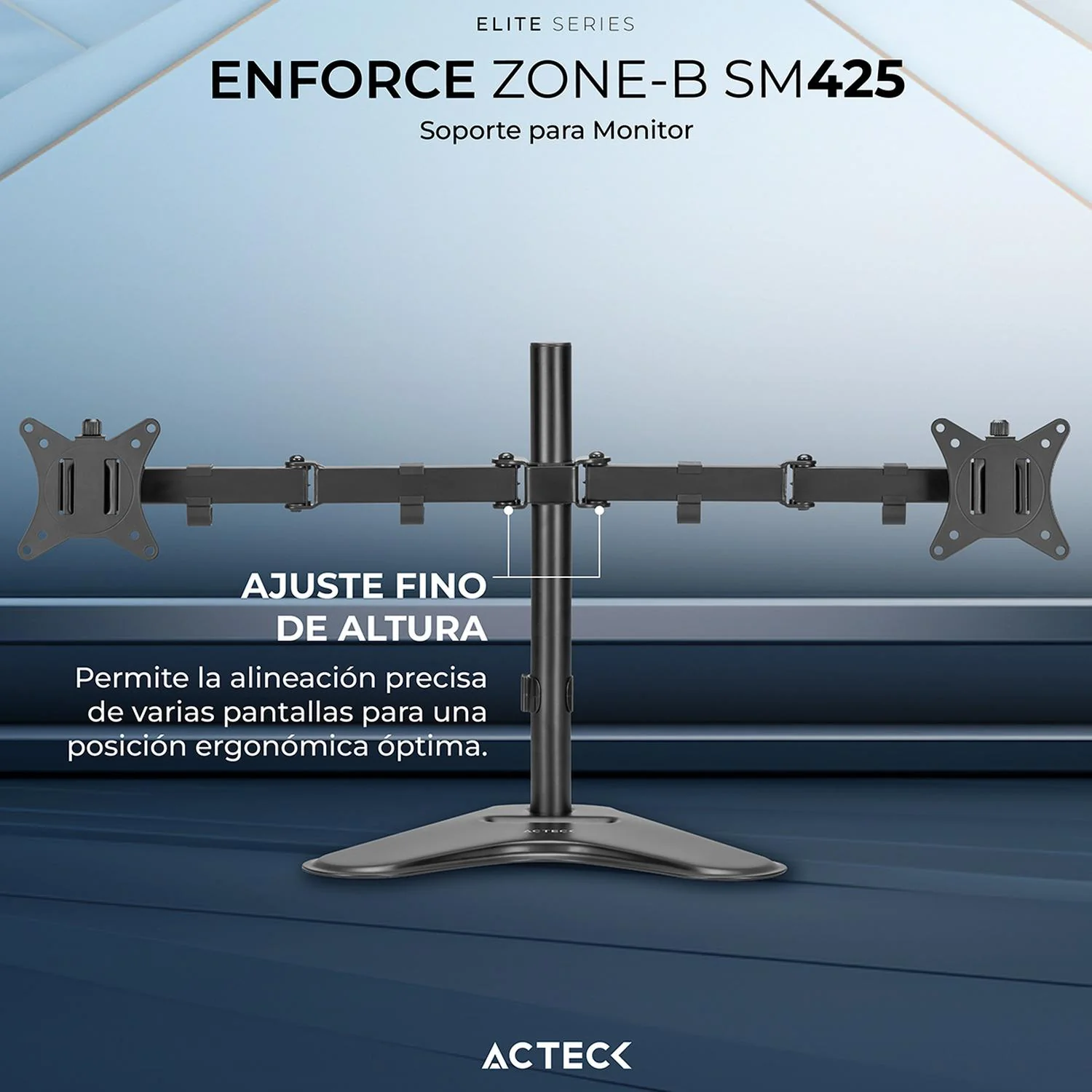 Soporte Articulado para Dos Monitores ENFORCE ZONE-B SM425 Hasta 32 pulgadas Inclinación y Giro Ajustable Base para Teléfono AC-939683 - Image 3