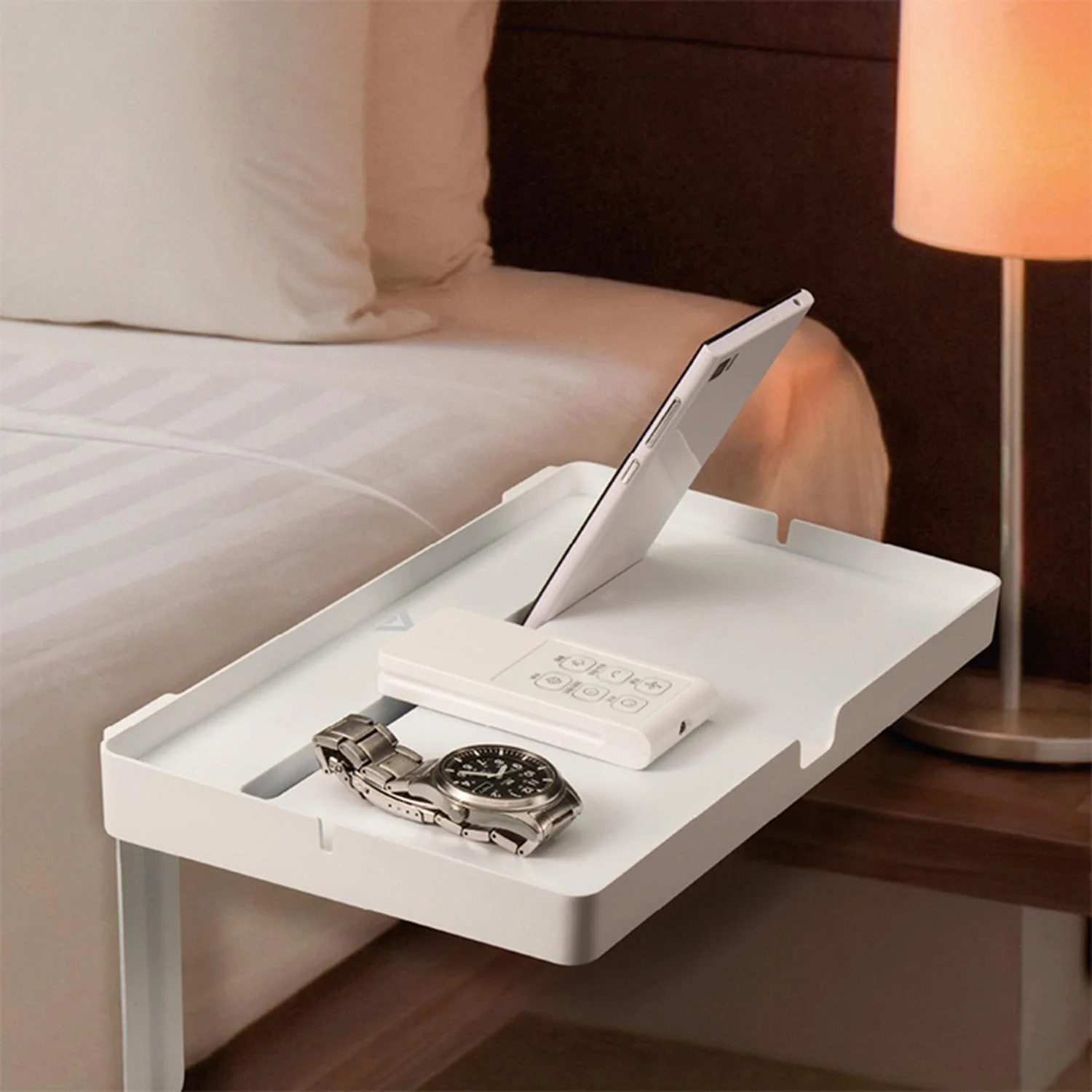 Soporte de cama para Tablet ACTECK VAULT EASE BC424 Ajustable hasta 20cm Blanco AC-936606 - Image 4