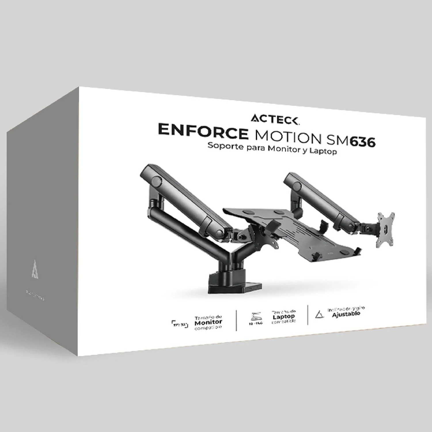 Soporte para Monitor y Laptop ENFORCE MOTION SM636 Monitor Hasta 32 pulgadas Laptop Hasta 15.6 pulgadas Inclinación y Giro Ajustable AC-939645 - Image 6