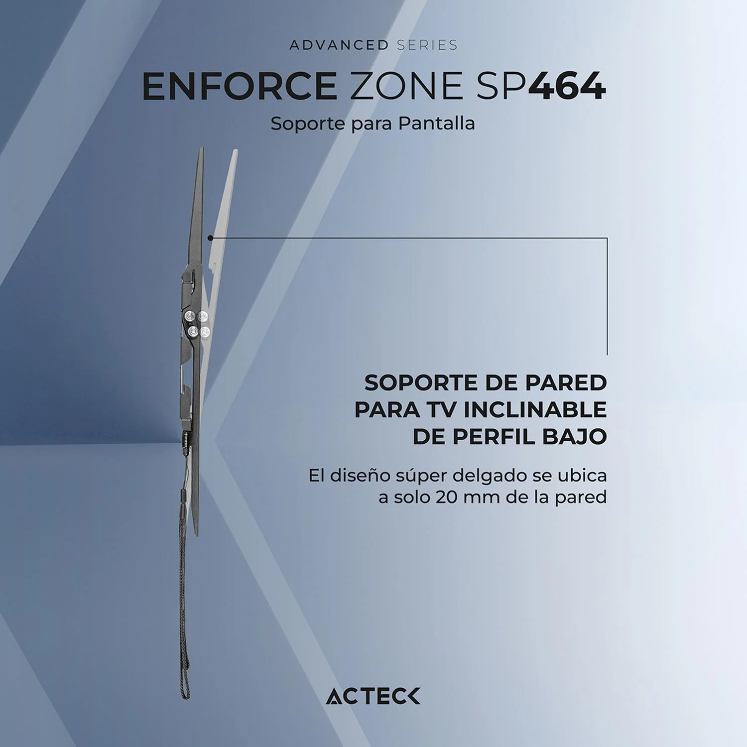 Soporte Smart TV ACTECK ENFORCE ZONE SP464 32 a 70 pulgadas 45Kg Inclinación 8° Negro AC-939720 - Image 3