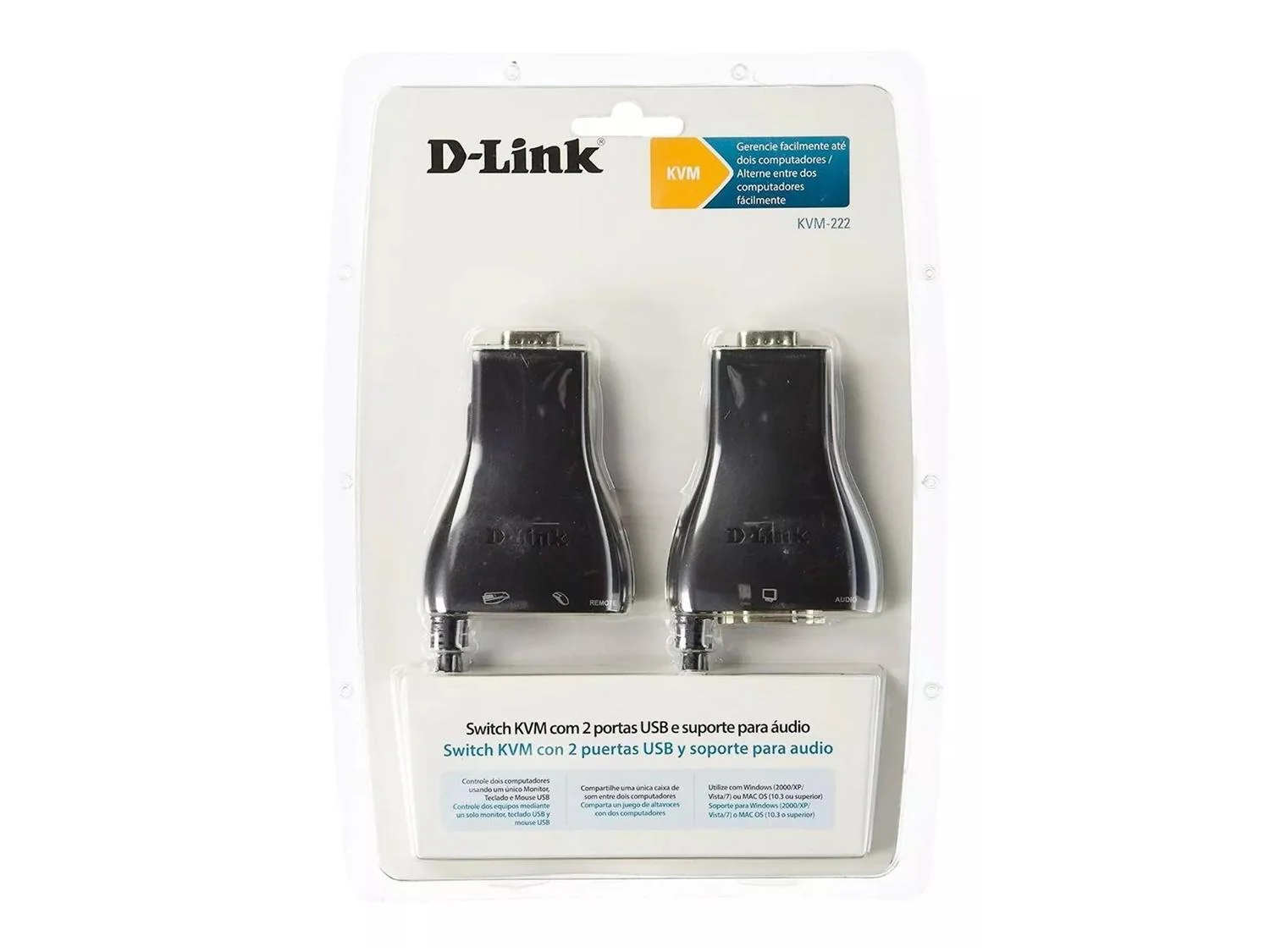 Cable D-LINK KVM-222 2 Porta USB VGA Audio 3.5 - Image 4