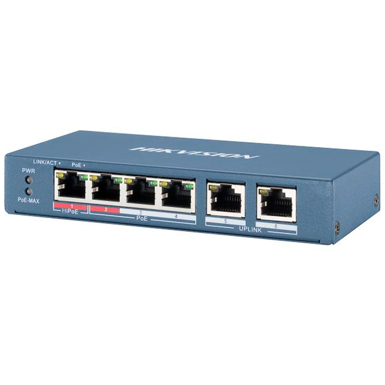 Switch PoE+ HIKVISION 4 Puertos Fast Ethernet No Administrable DS-3E0106HP-E