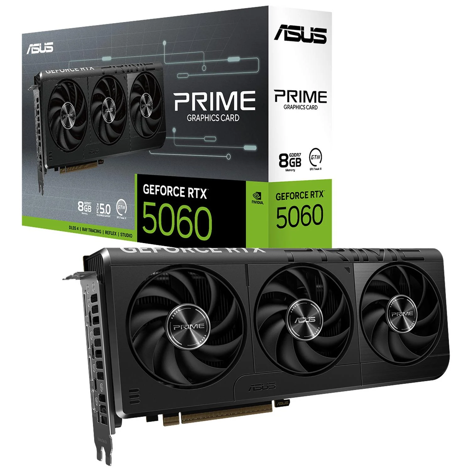Tarjeta de Video ASUS PRIME GeForce RTX 5060 8GB GDDR7 PRIME-RTX5060-8G