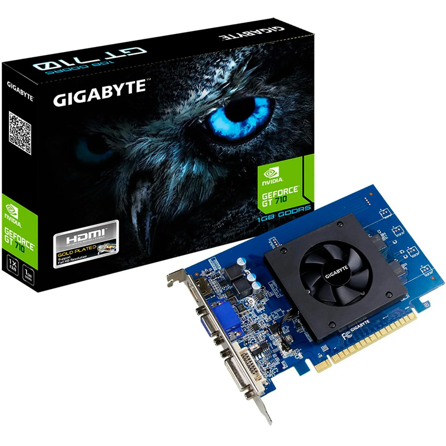 Tarjeta de Video GIGABYTE GeForce GT 710 1GB GDDR5 GV-N710D5-1GL-RM