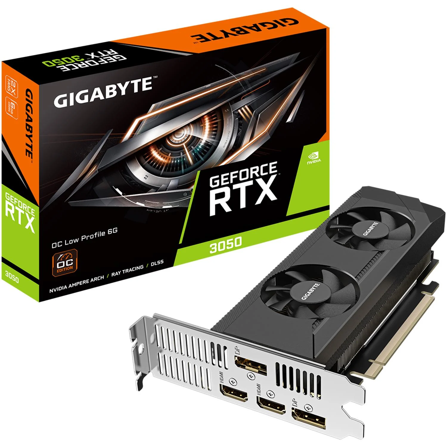 Tarjeta de Video GIGABYTE GeForce RTX 3050 OC Low Profile 6GB GDDR6 GV-N3050OC-6GL