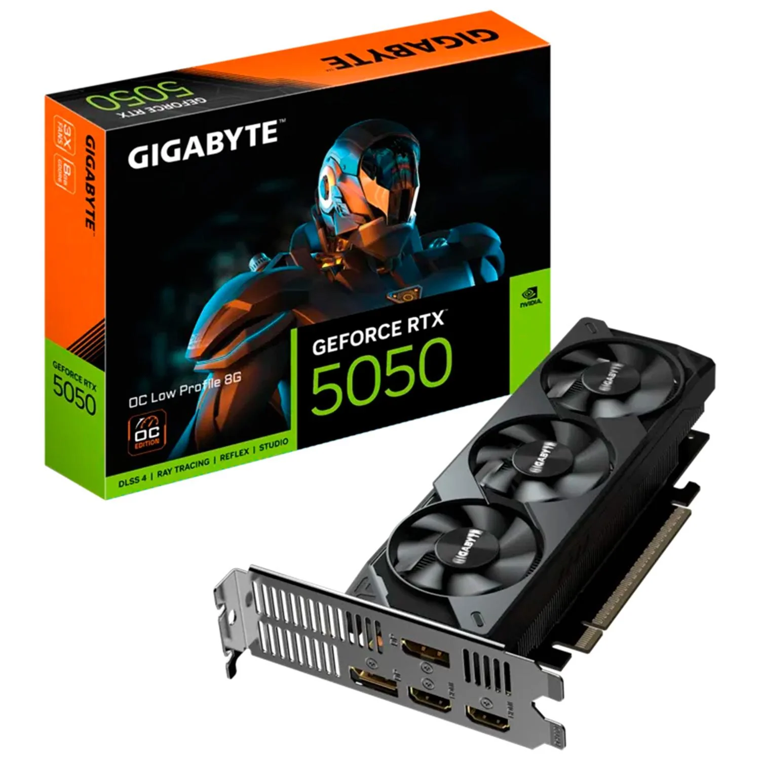 Tarjeta de Video GIGABYTE GeForce RTX 5050 OC Low Profile 8G GDDR6 GV-N5050OC-8GL
