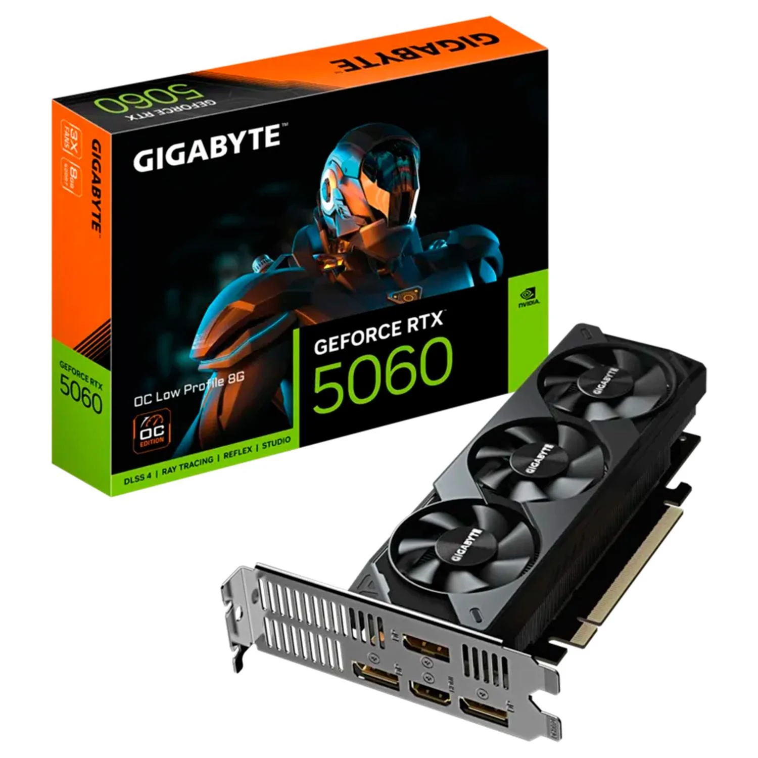 Tarjeta de Video GIGABYTE GeForce RTX 5060 OC Low Profile 8G GDDR7 GV-N5060OC-8GL