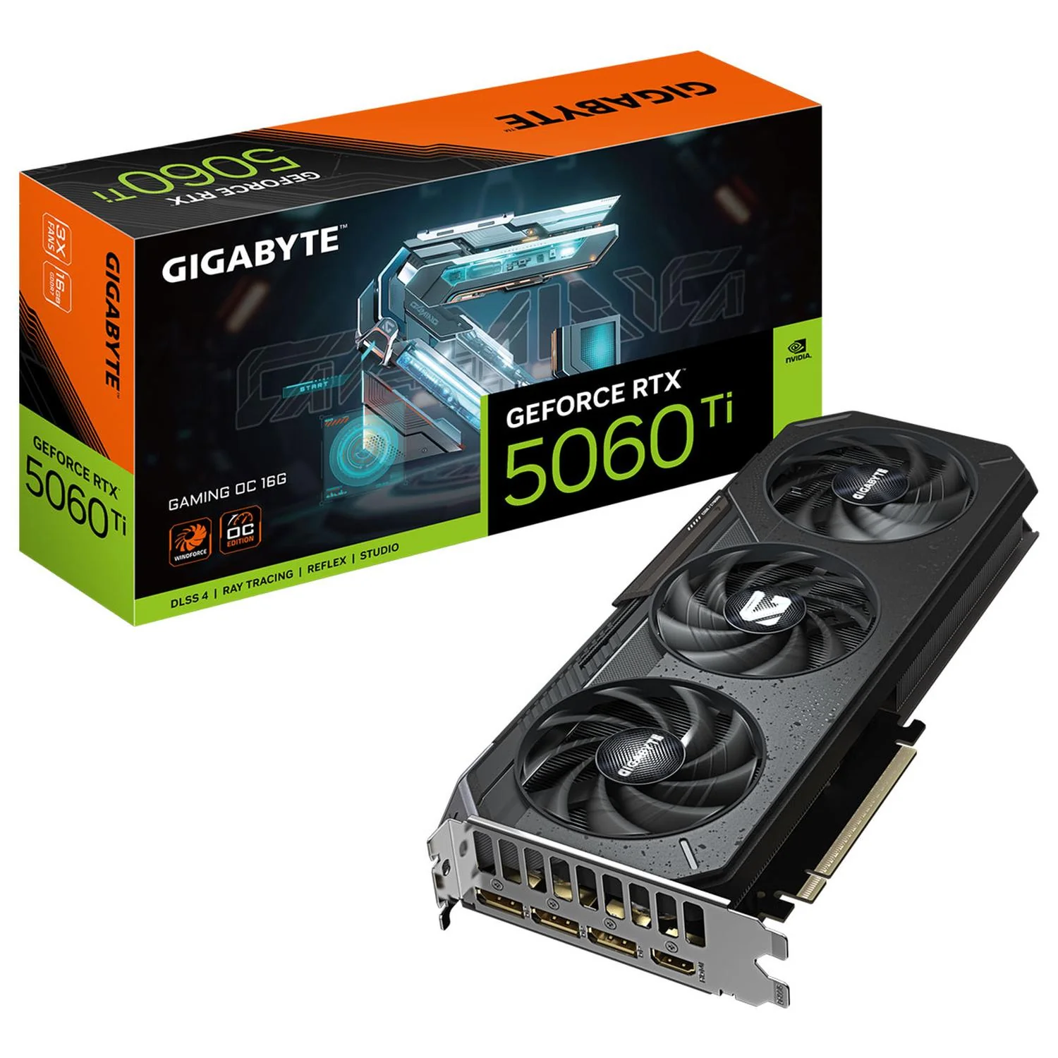 Tarjeta de Video GIGABYTE GeForce RTX 5060 Ti GAMING OC 16GB GDDR7 GV-N506TGAMING OC-16GD