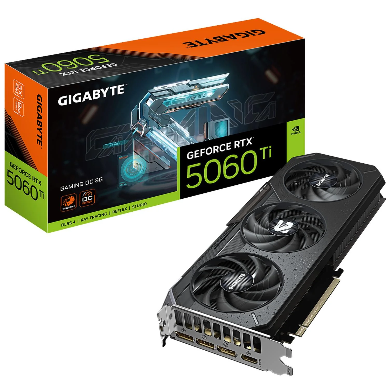 Tarjeta de Video GIGABYTE GeForce RTX 5060 Ti GAMING OC 8GB GDDR7 GV-N506TGAMING OC-8GD