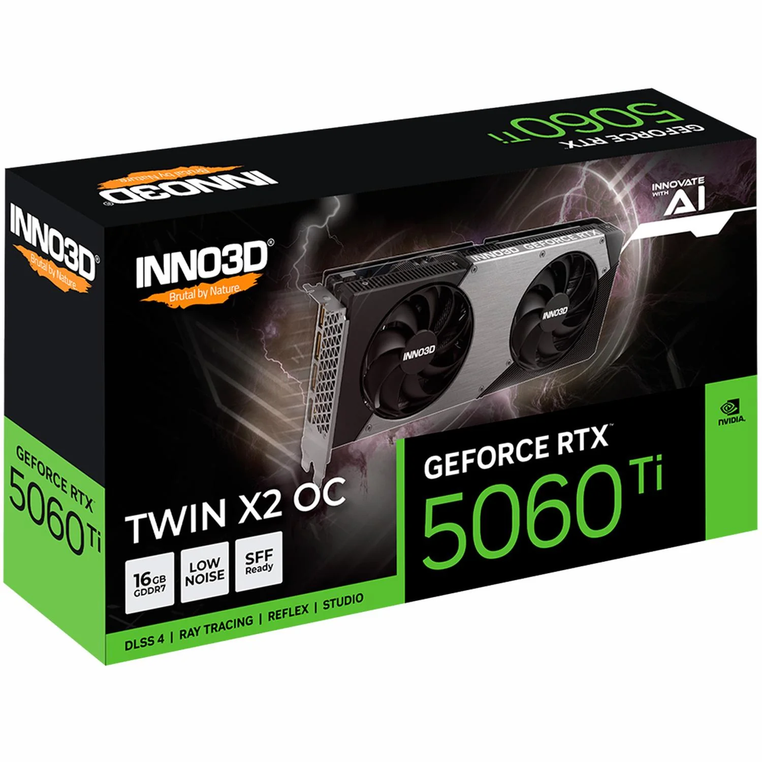 Tarjeta de Video INNO3D NVIDIA GeForce RTX 5060 Ti TWIN X2 OC 16GB GDDR7 N506T2-16D7X-191073N 2 Fan DLSS 4 PCI Express 5.0 IA - Image 5