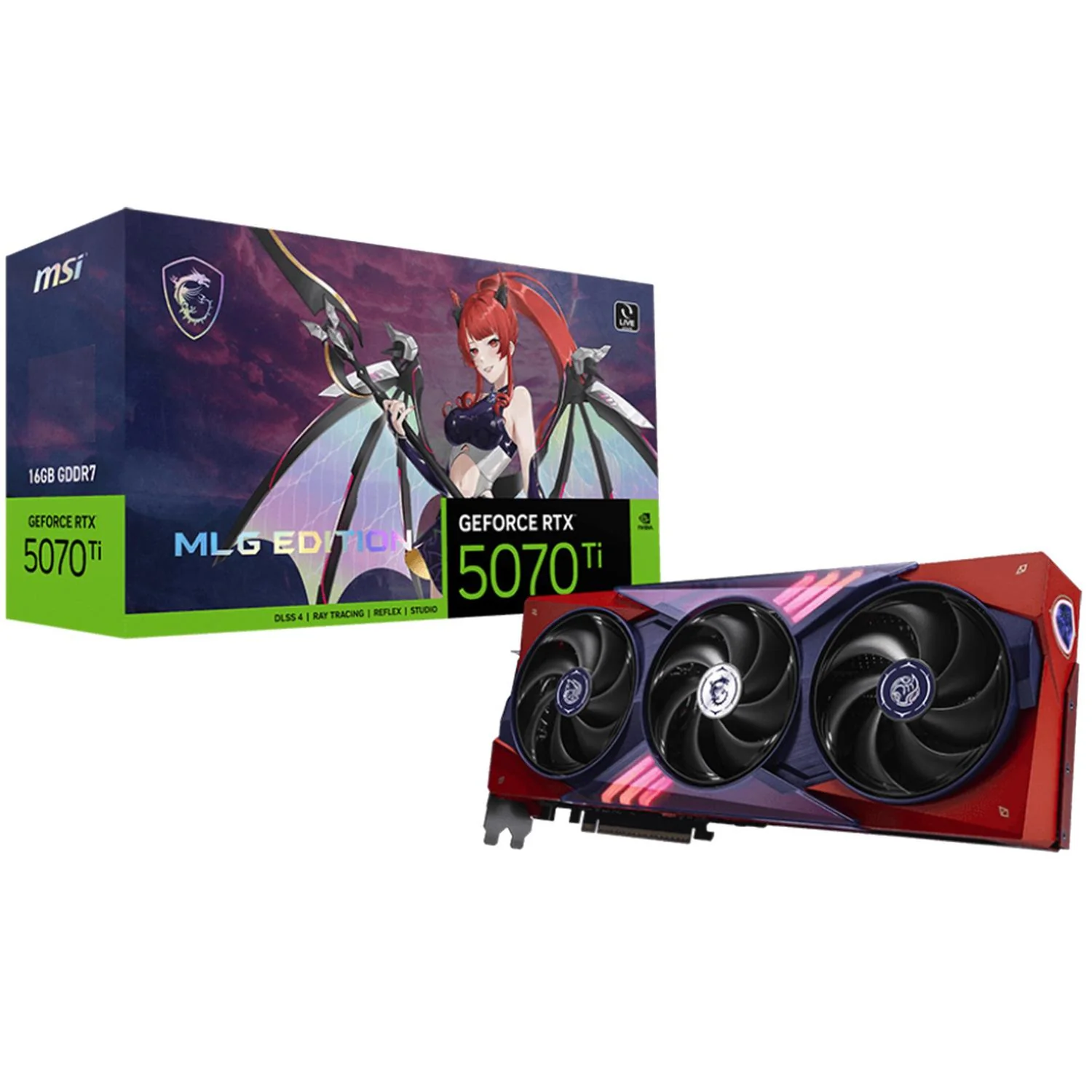 Tarjeta de Video MSI GeForce RTX 5070 Ti MLG EDITION OC 16GB GDDR7 G507T-16MLGEC