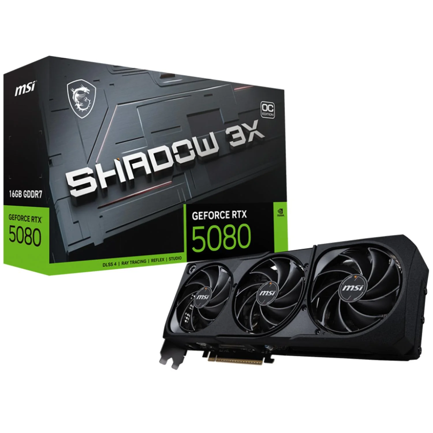Tarjeta de Video MSI GeForce RTX 5080 16G SHADOW 3X OC GDDR7 G5080-16S3C