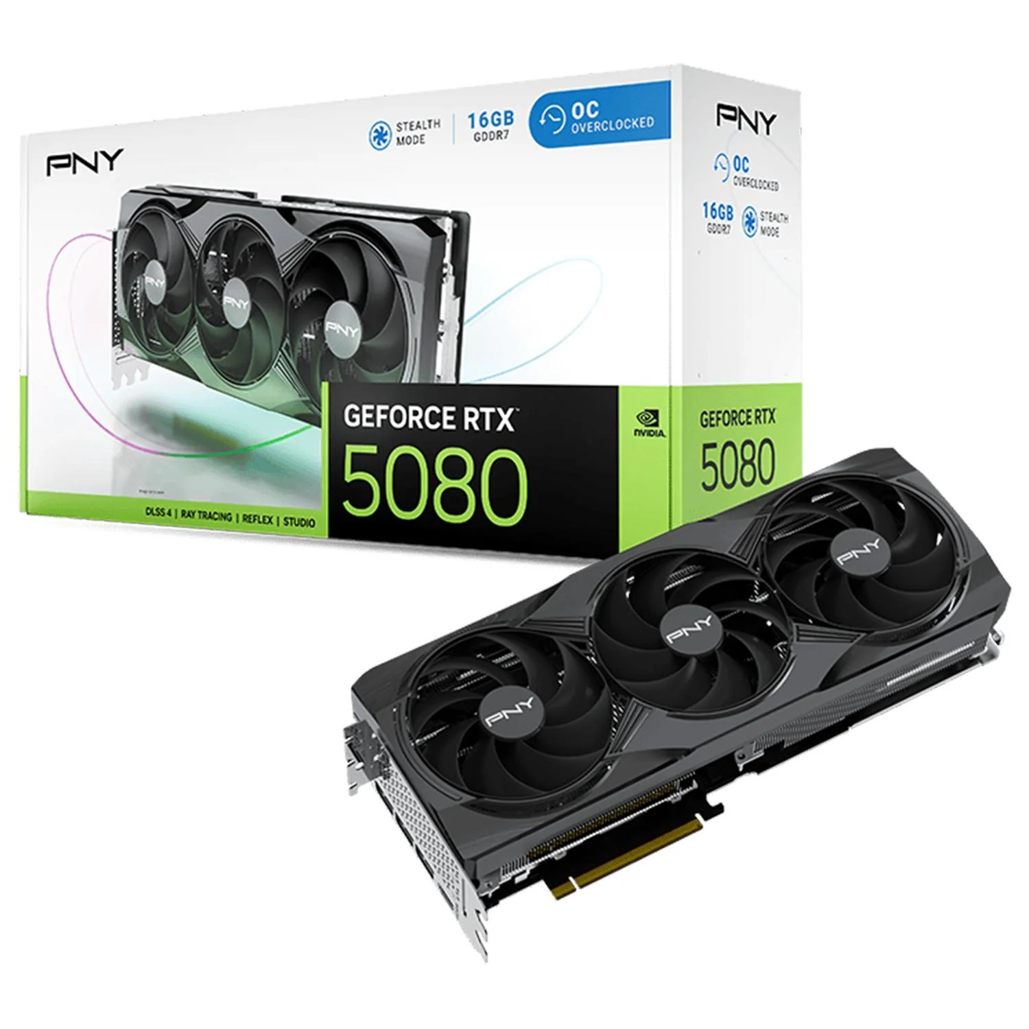 Tarjeta de Video PNY GeForce RTX 5080 OC Edition 16GB Models GDDR7 VCG508016TFXPB1-O