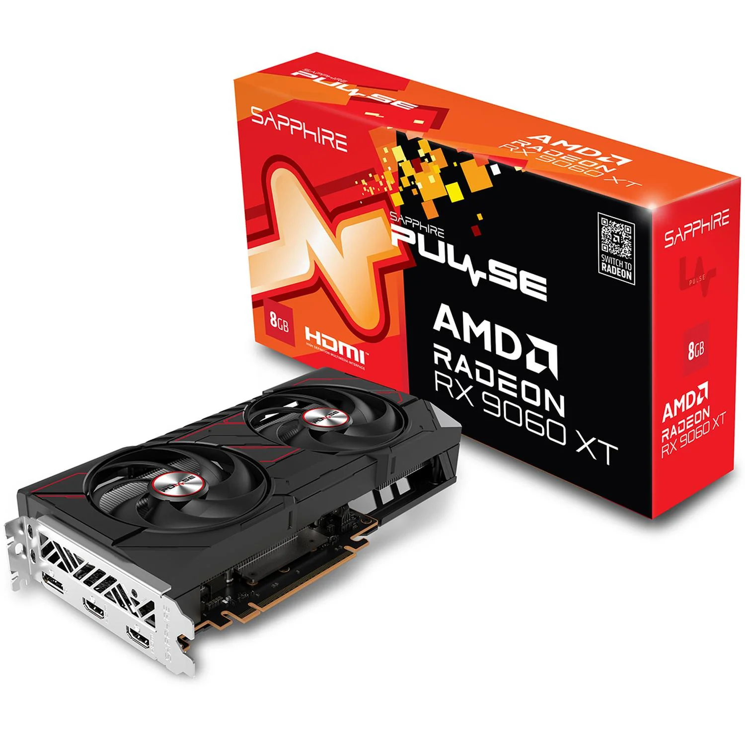Tarjeta de Video SAPPHIRE PULSE Radeon RX 9060 XT 8GB GDDR6 11350-04-20G