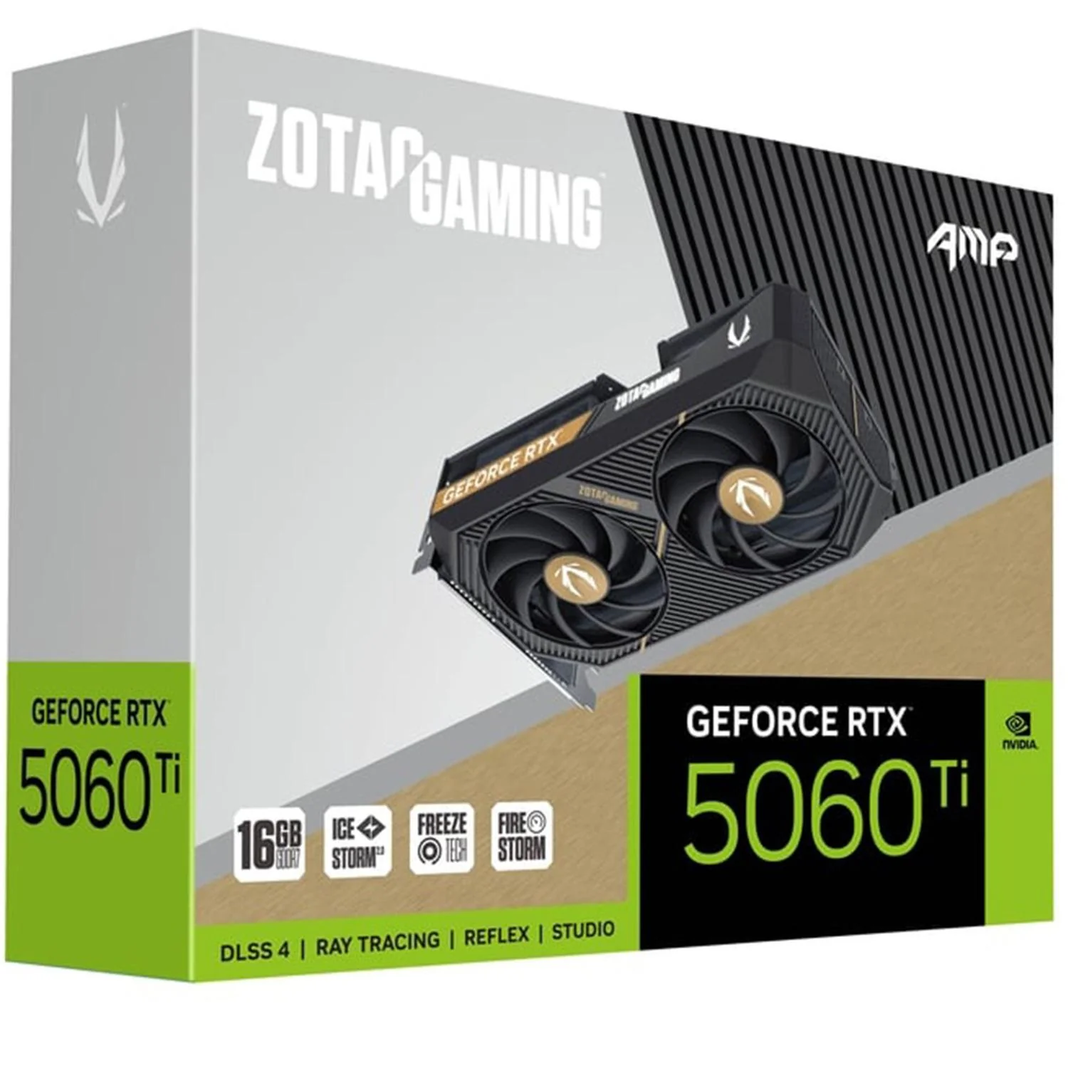 Tarjeta de Video ZOTAC GAMING GeForce RTX 5060 Ti 16GB AMP GDDR7 ZT-B50620F-10M 2 Fan DLSS 4 PCI Express 5.0 - Image 6