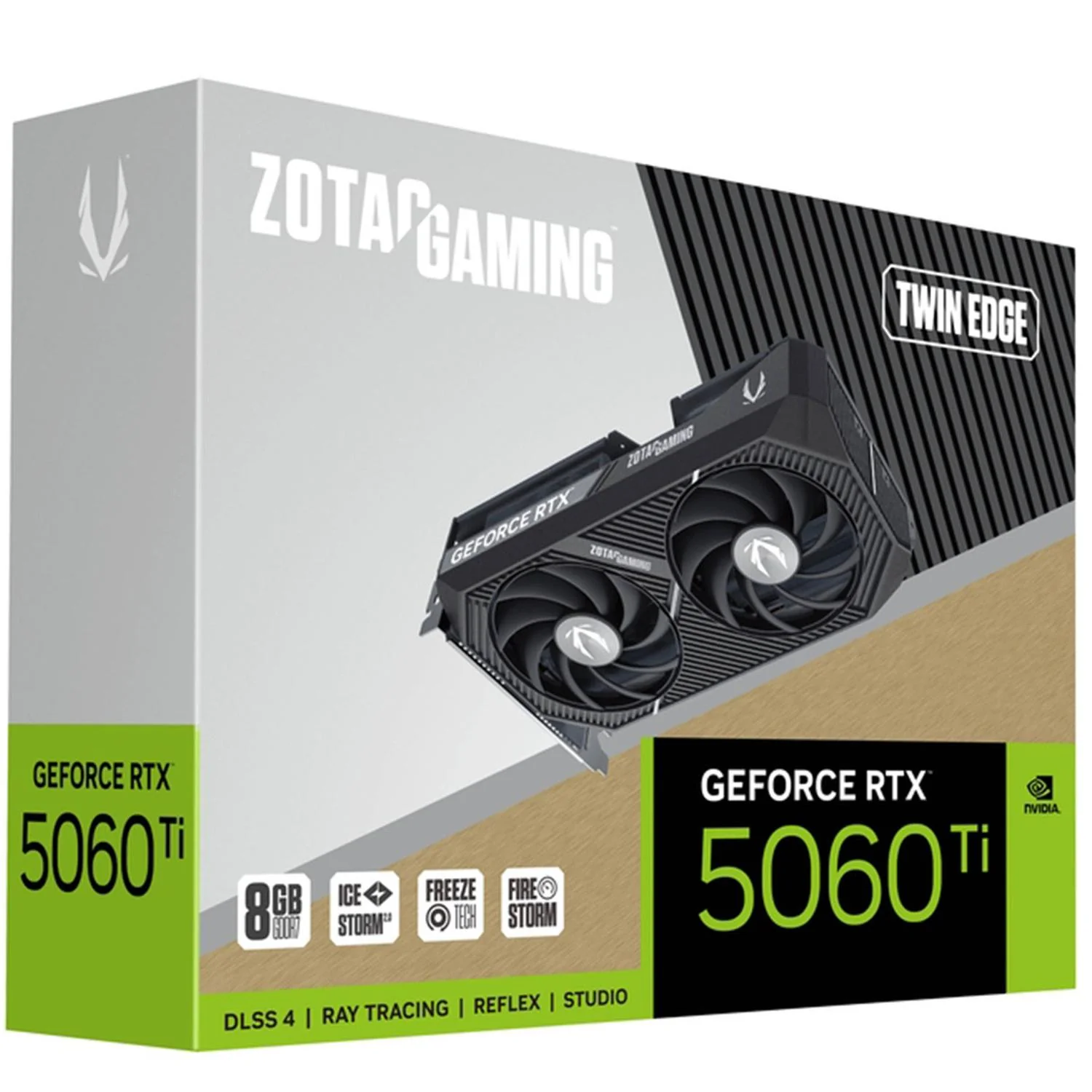 Tarjeta de Video ZOTAC GAMING GeForce RTX 5060 Ti 8GB Twin Edge GDDR7 ZT-B50610E-10M 2 Fan DLSS 4 PCI Express 5.0 IA - Image 6