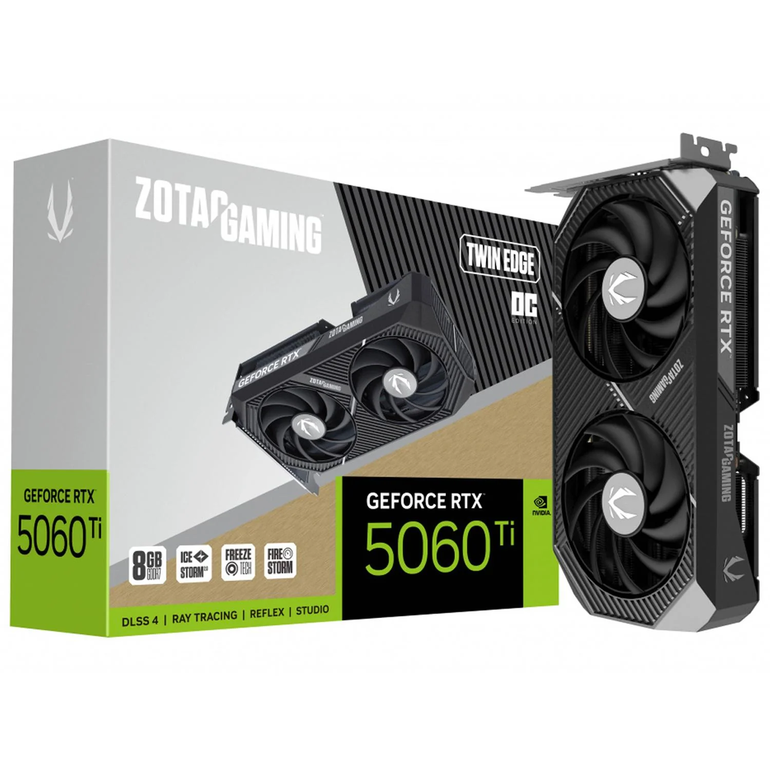 Tarjeta de Video ZOTAC GAMING GeForce RTX 5060 Ti AMP 8GB GDDR7 ZT-B50610F-10M