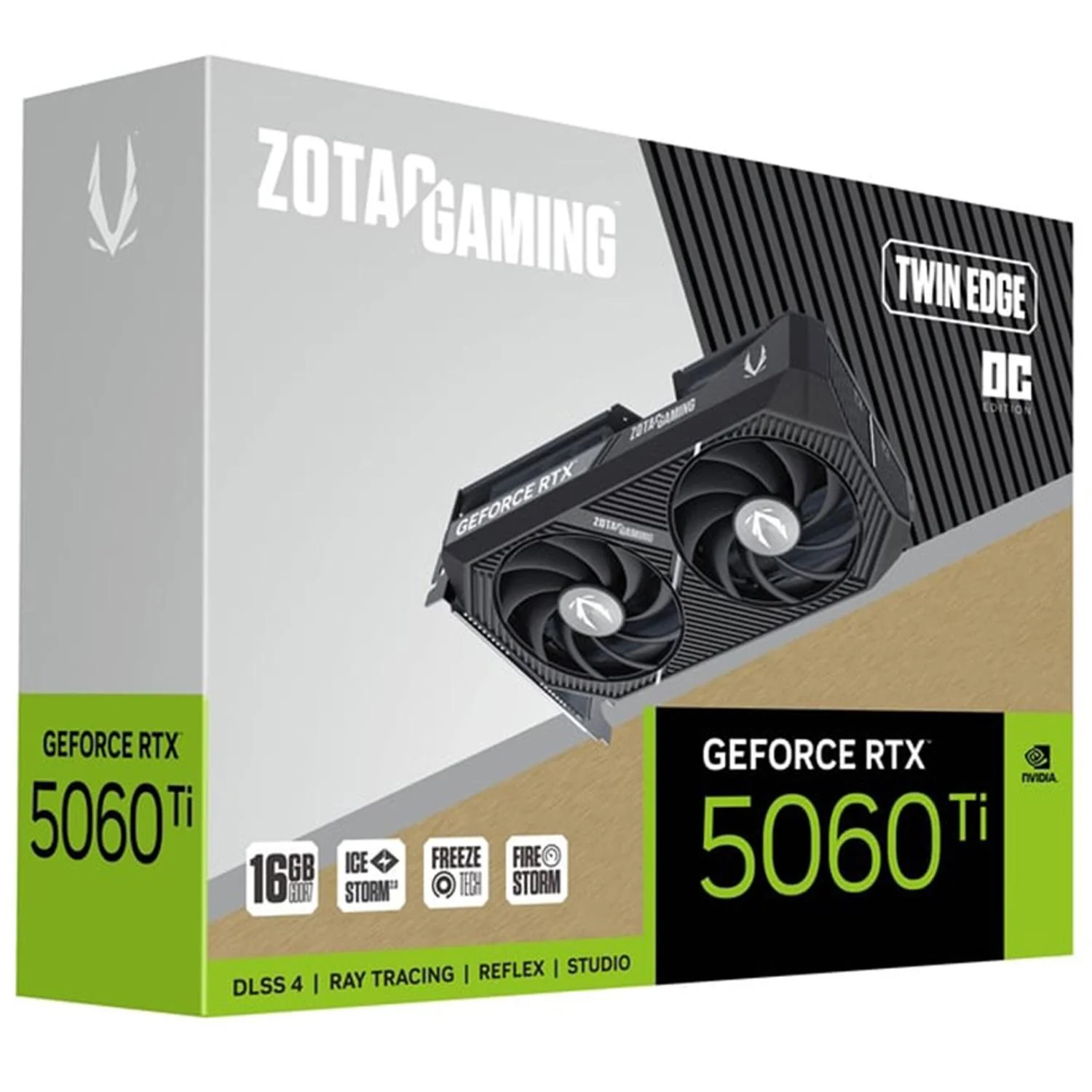 Tarjeta de Video ZOTAC GAMING GeForce RTX 5060 Ti Twin Edge OC 16GB GDDR7 ZT-B50620H-10M 2 Fan DLSS 4 PCI Express 5.0 IA - Image 6
