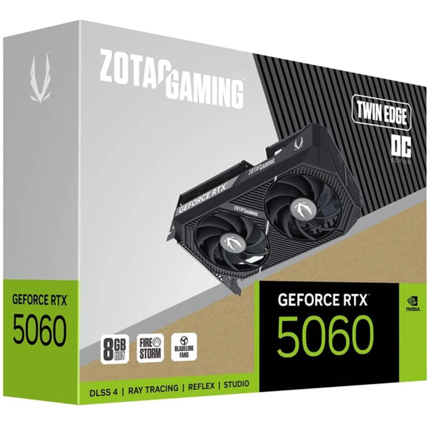 Tarjeta de Video ZOTAC GAMING Nvidia GeForce RTX 5060 Twin Edge OC 8GB GDDR7 ZT-B50600H-10M 2 Fan DLSS 4 PCI Express 5.0 600 AI TOPS - Image 6