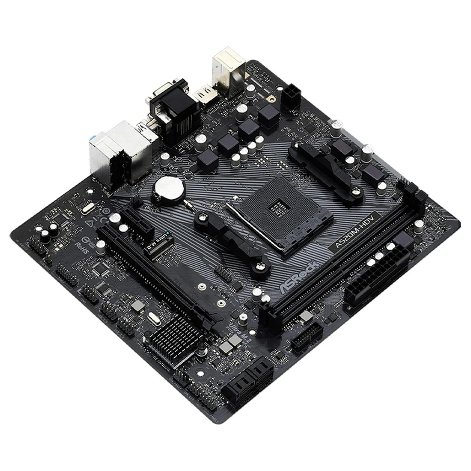 Tarjeta Madre ASROCK A520M-HDV AM4 2x DDR4 1x M.2 PCIe 3.0 Micro ATX - Image 3