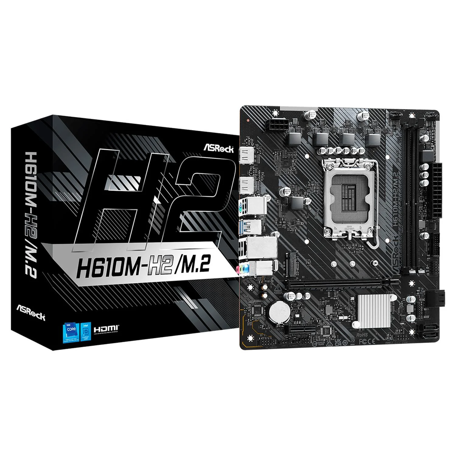 Tarjeta Madre ASROCK H610M-H2/M.2 LGA1700 2x DDR4 1x M.2 PCIe 4.0 Micro ATX