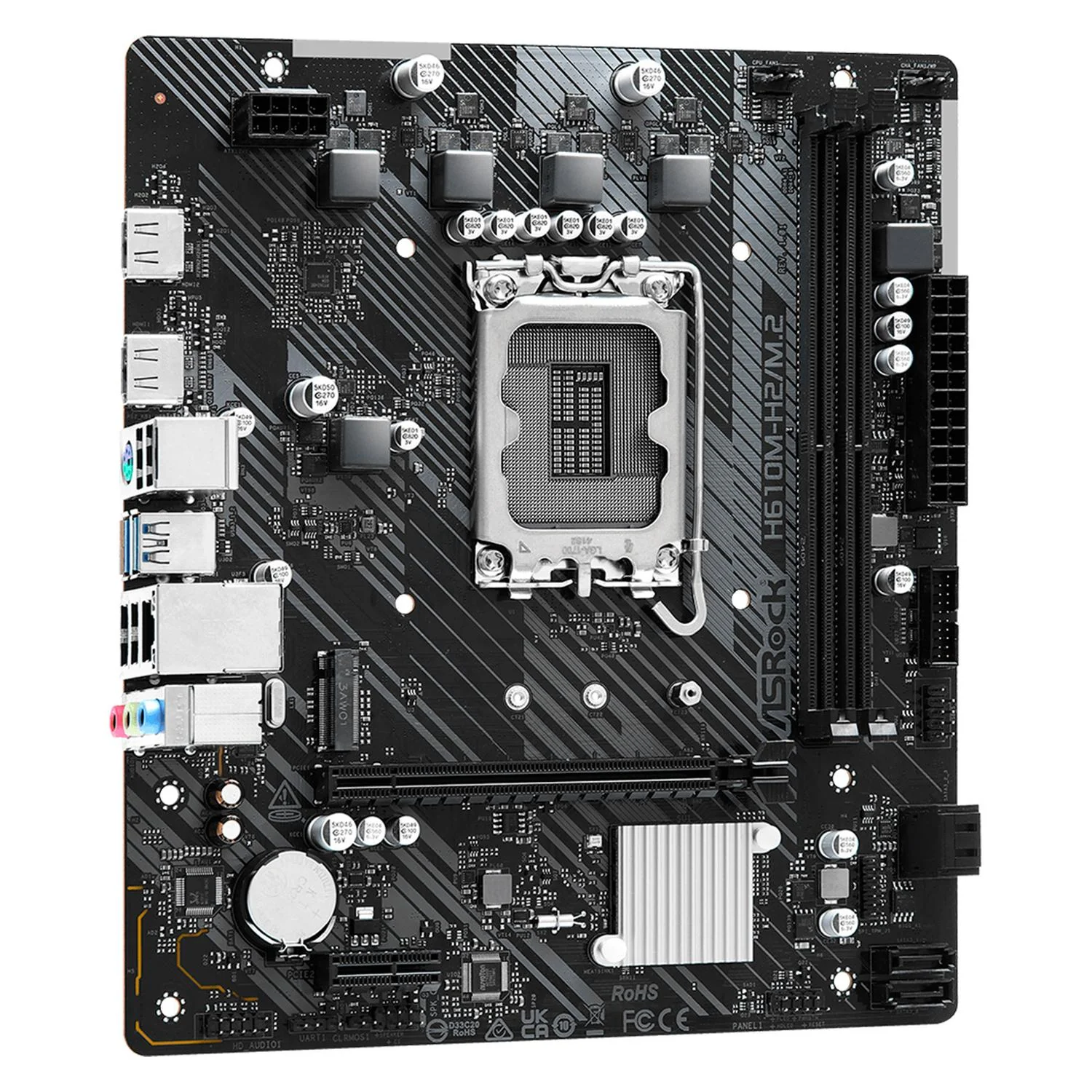 Tarjeta Madre ASROCK H610M-H2/M.2 LGA1700 2x DDR4 1x M.2 PCIe 4.0 Micro ATX - Image 2