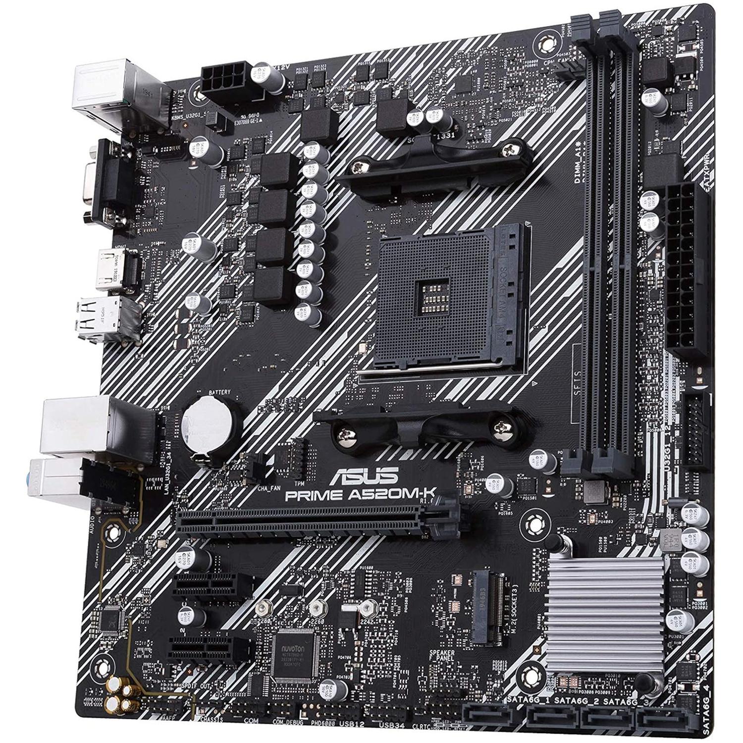 Tarjeta Madre ASUS PRIME A520M-K AM4 2x DDR4 1x M.2 PCIe 3.0 Micro ATX - Image 4