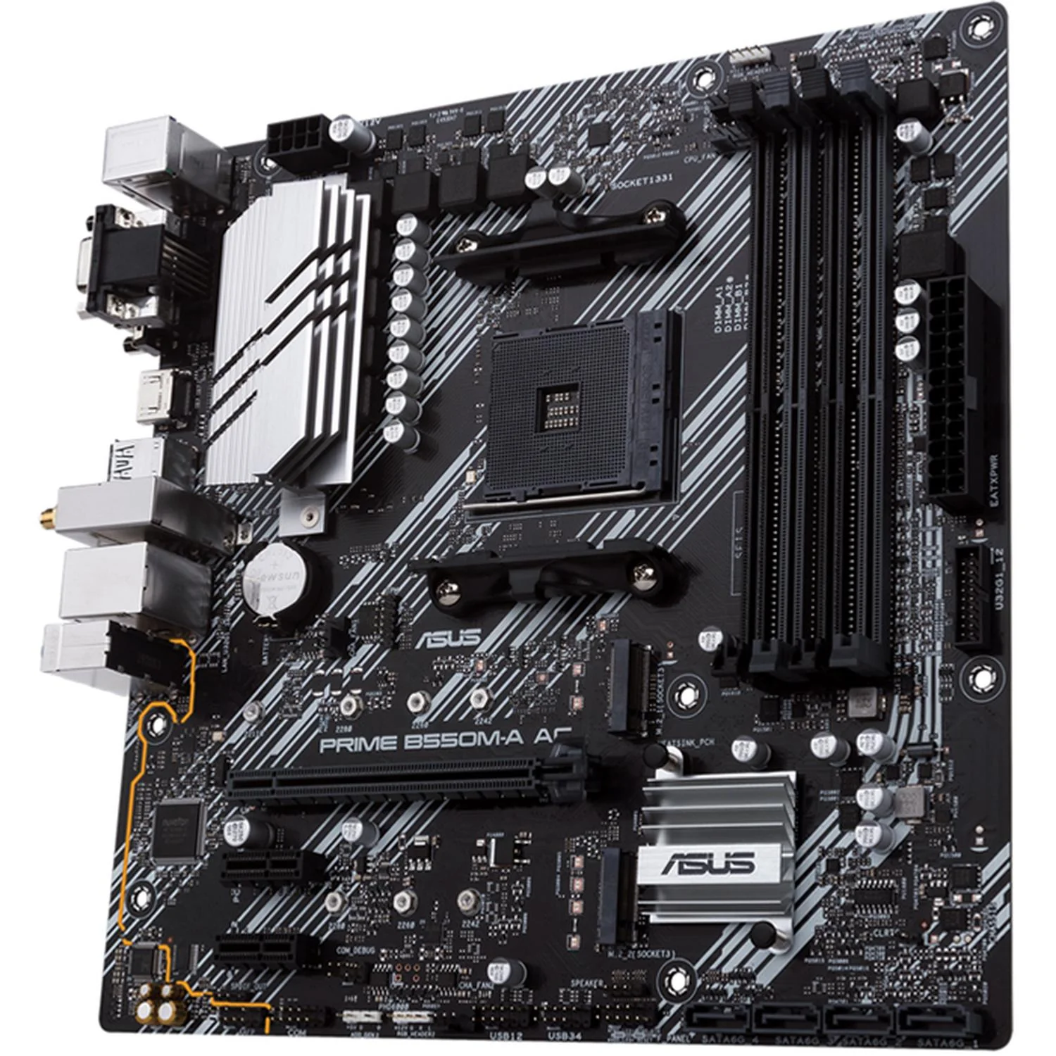 Tarjeta Madre ASUS PRIME B550M-A AC AM4 4x DDR4 2x M.2 PCIe 4.0 WIFI BT 5.0 Micro ATX - Image 4