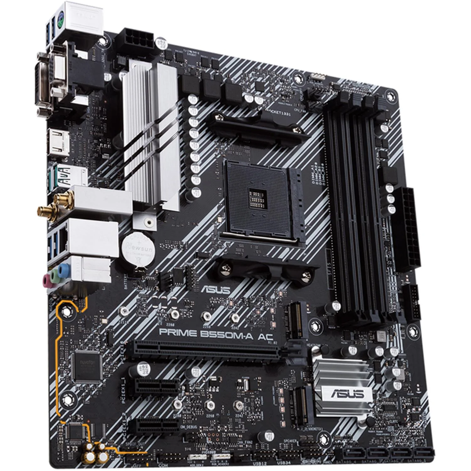Tarjeta Madre ASUS PRIME B550M-A AC AM4 4x DDR4 2x M.2 PCIe 4.0 WIFI BT 5.0 Micro ATX - Image 5