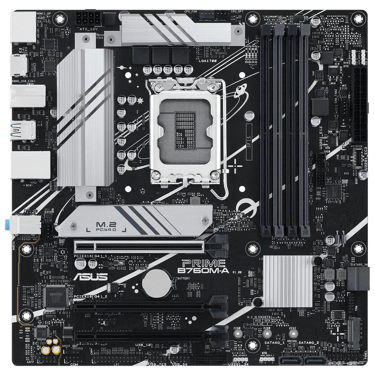 Tarjeta Madre ASUS PRIME B760M-A-CSM LGA 1700 4x DDR5 2x M.2 PCIe 4.0 USB-C Micro ATX - Image 2