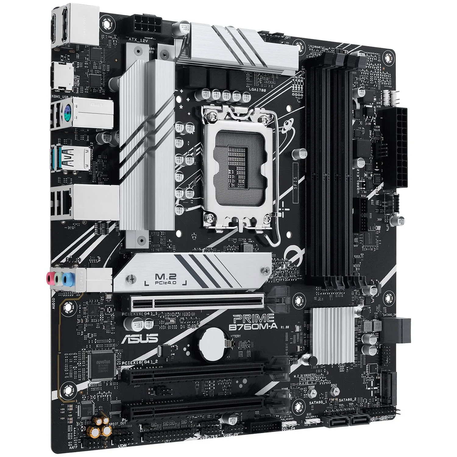 Tarjeta Madre ASUS PRIME B760M-A-CSM LGA 1700 4x DDR5 2x M.2 PCIe 4.0 USB-C Micro ATX - Image 3