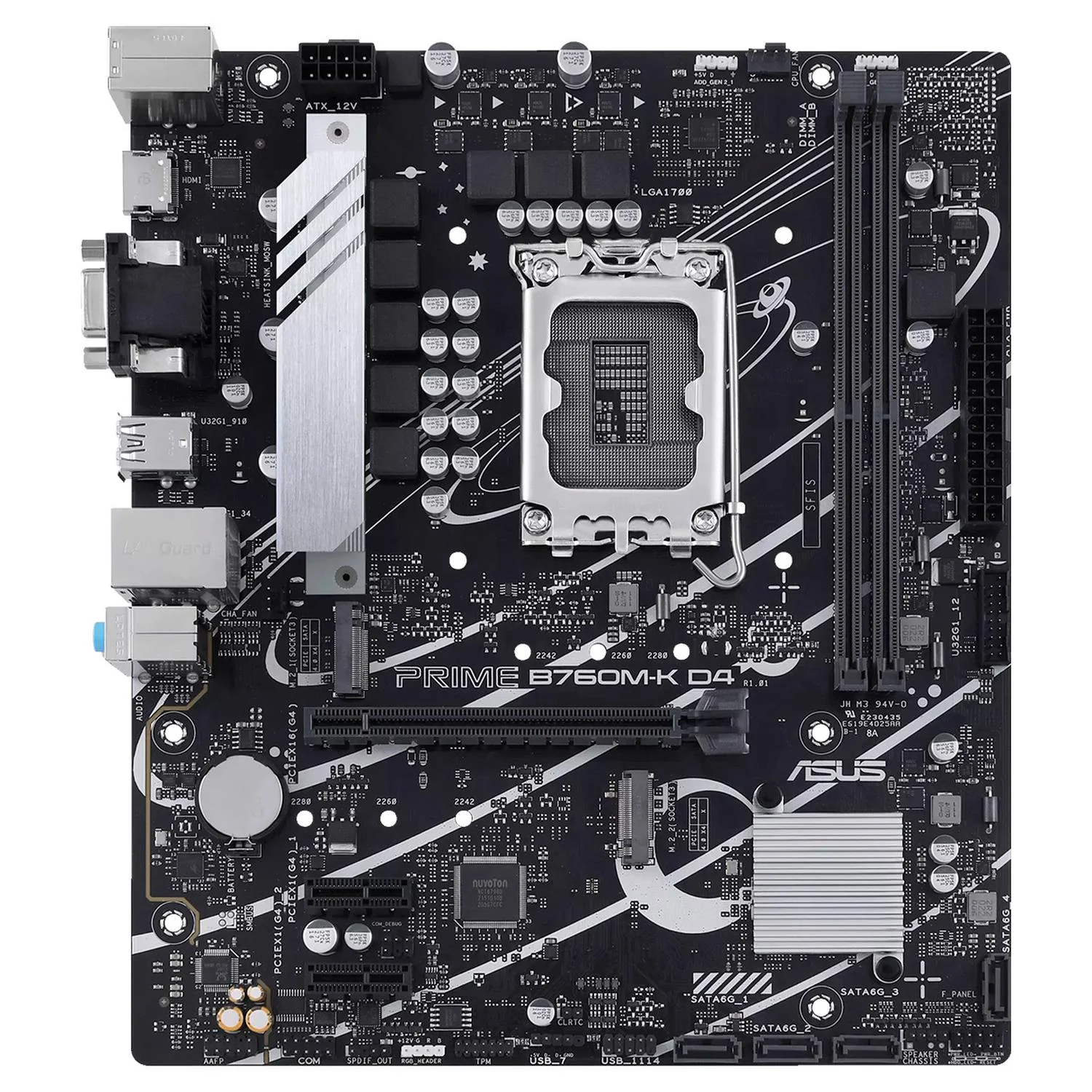 Tarjeta Madre ASUS PRIME B760M-K D4 LGA 1700 2x DDR4 2x M.2 PCIe 4.0 Micro ATX - Image 2