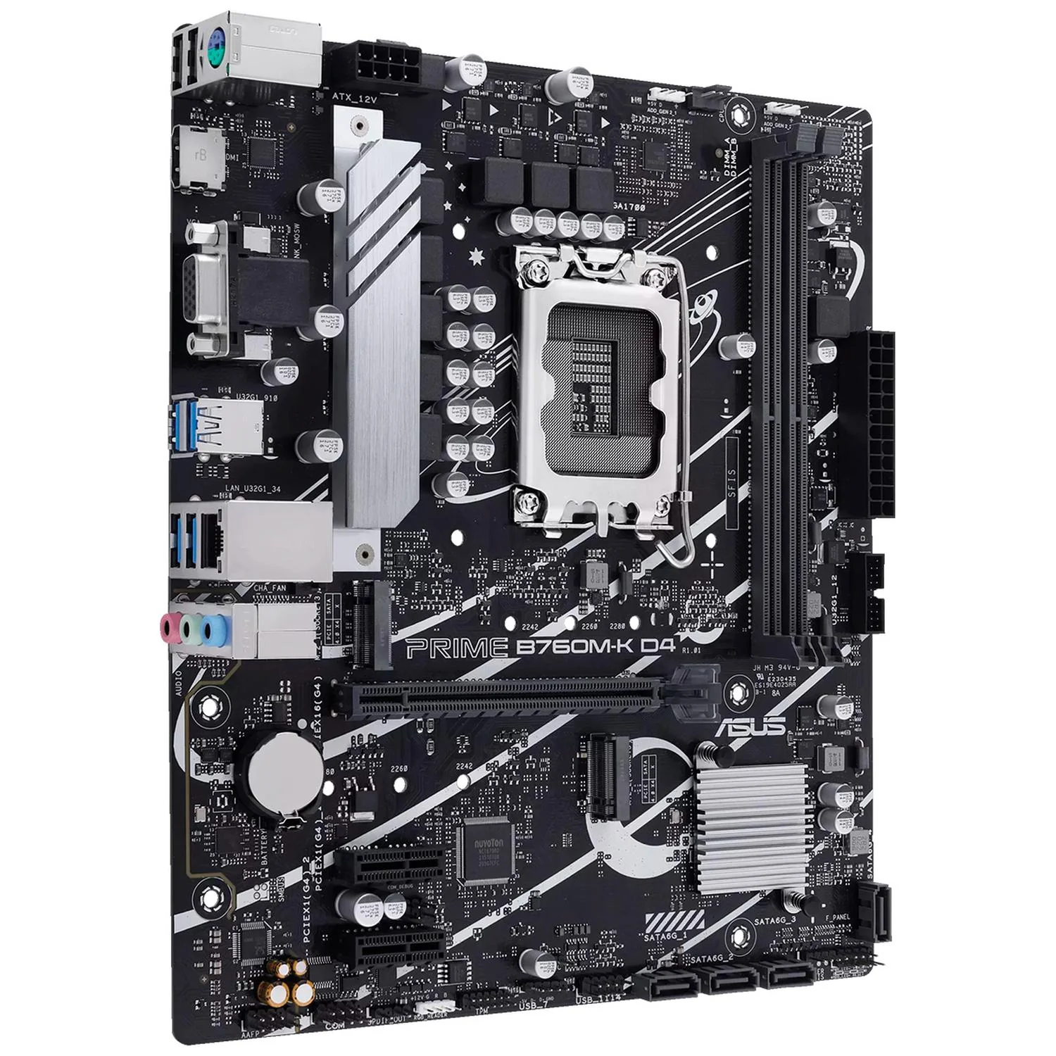 Tarjeta Madre ASUS PRIME B760M-K D4 LGA 1700 2x DDR4 2x M.2 PCIe 4.0 Micro ATX - Image 3