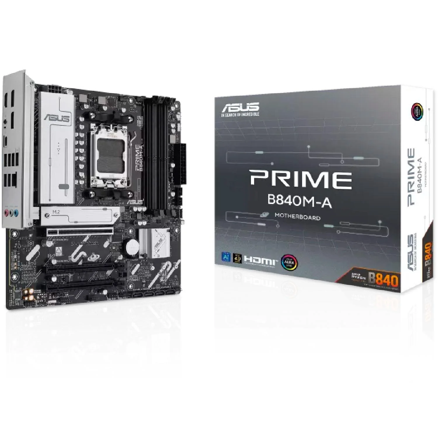 Tarjeta Madre ASUS PRIME B840M-A AM5 4x DDR5 3x M.2 PCIe 4.0 USB-C Micro ATX - Image 2