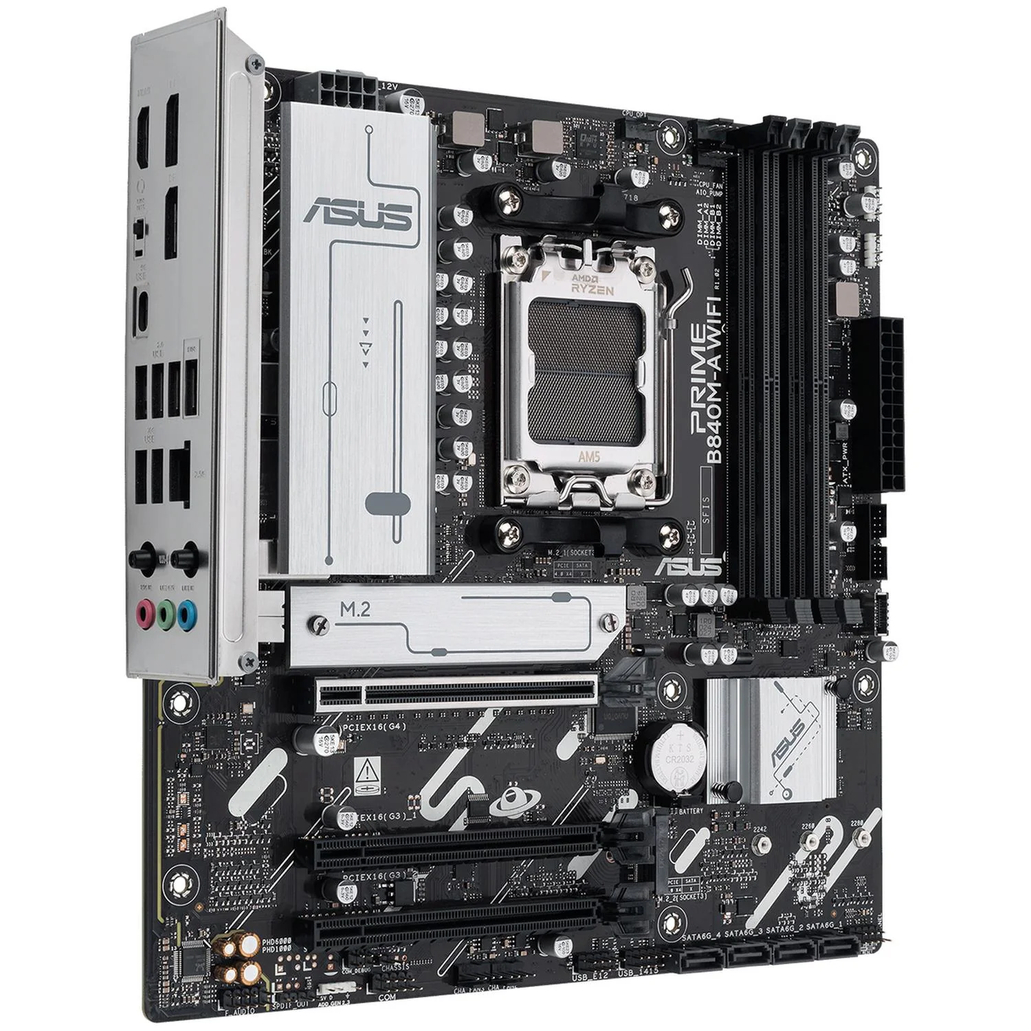 Tarjeta Madre ASUS PRIME B840M-A WIFI AM5 4x DDR5 3x M.2 PCle 4.0 USB-C WIFI 6E BT 5.3 Micro ATX - Image 3