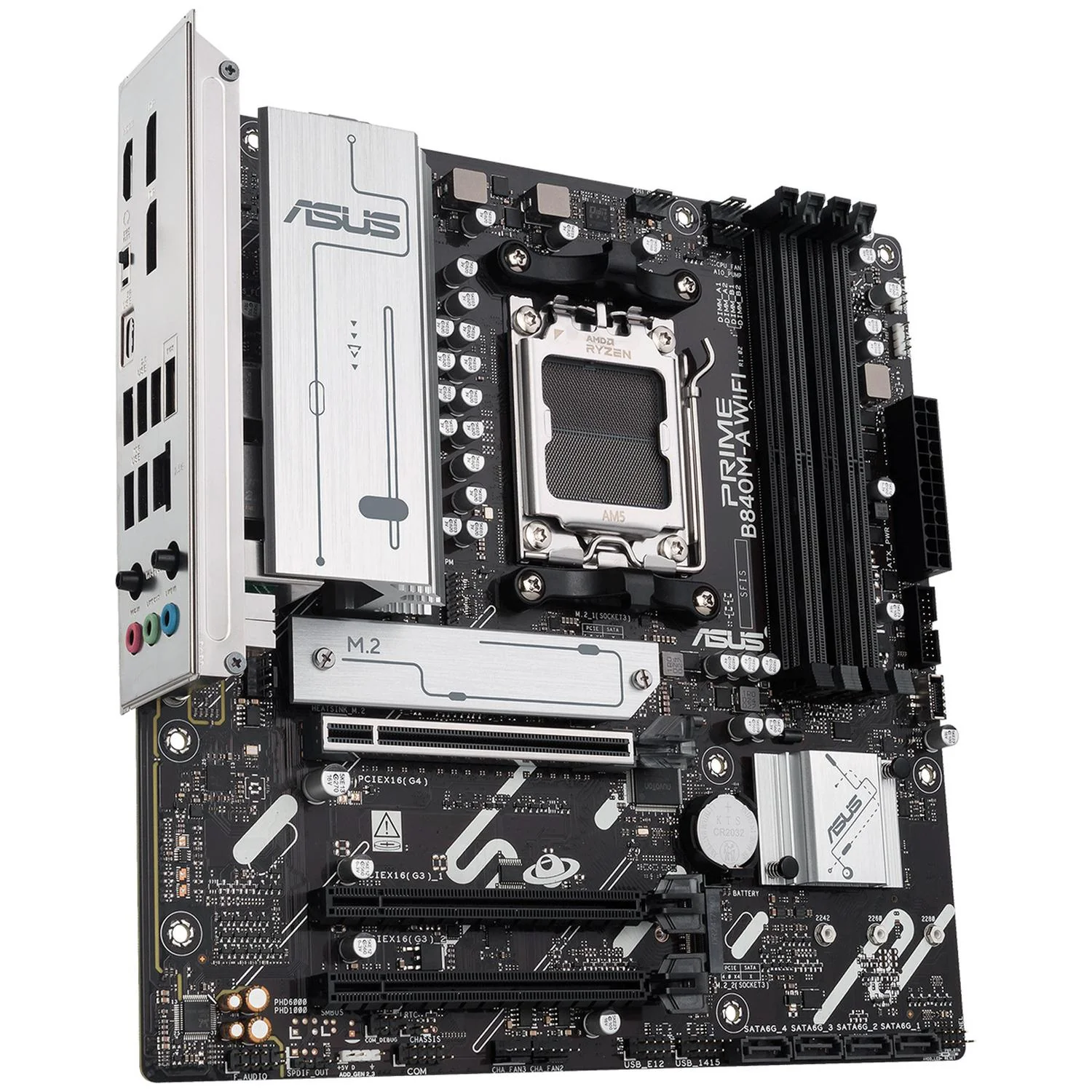 Tarjeta Madre ASUS PRIME B840M-A WIFI AM5 4x DDR5 3x M.2 PCle 4.0 USB-C WIFI 6E BT 5.3 Micro ATX - Image 4