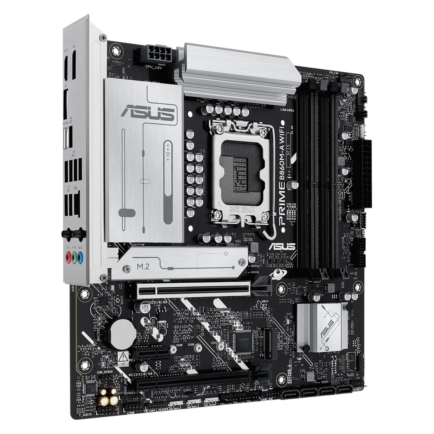 Tarjeta Madre ASUS PRIME B860M-A WIFI-CSM LGA 1851 4x DDR5 2x M.2 PCIe 5.0 USB-C Wi-Fi 6E BT 5.3 Micro ATX - Image 3