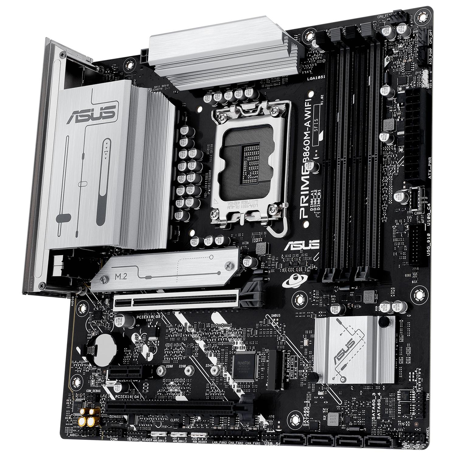 Tarjeta Madre ASUS PRIME B860M-A WIFI-CSM LGA 1851 4x DDR5 2x M.2 PCIe 5.0 USB-C Wi-Fi 6E BT 5.3 Micro ATX - Image 5
