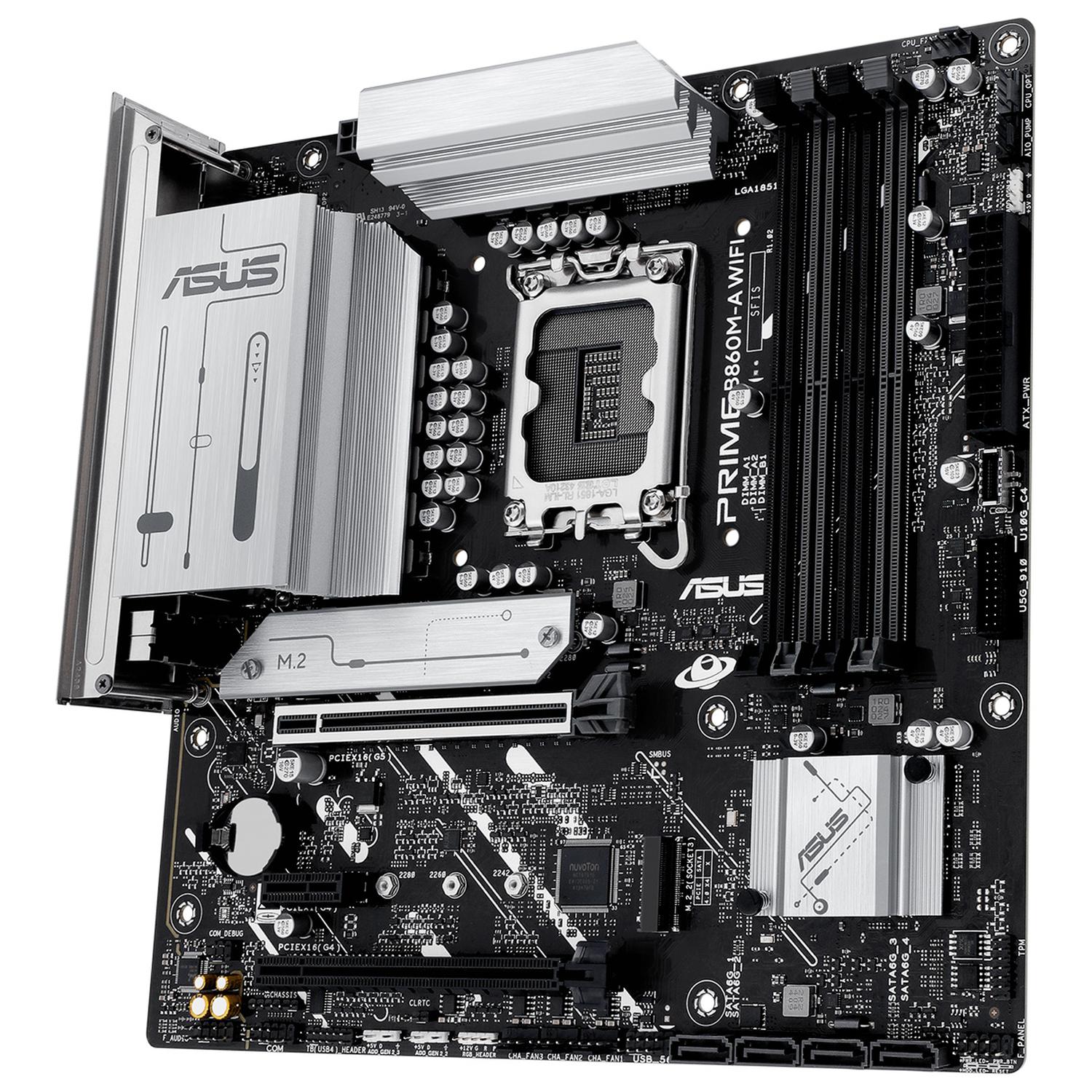 Tarjeta Madre ASUS PRIME B860M-A WIFI LGA 1851 4x DDR5 2x M.2 PCIe 5.0 USB-C WIFI 6E BT 5.3 Micro AT - Image 4