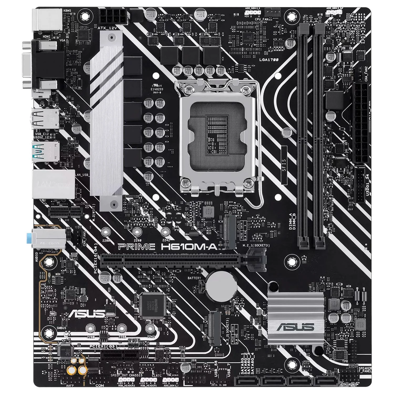 Tarjeta Madre ASUS PRIME H610M-A LGA 1700 2x DDR5 2x M.2 PCIe 4.0 Micro ATX - Image 2