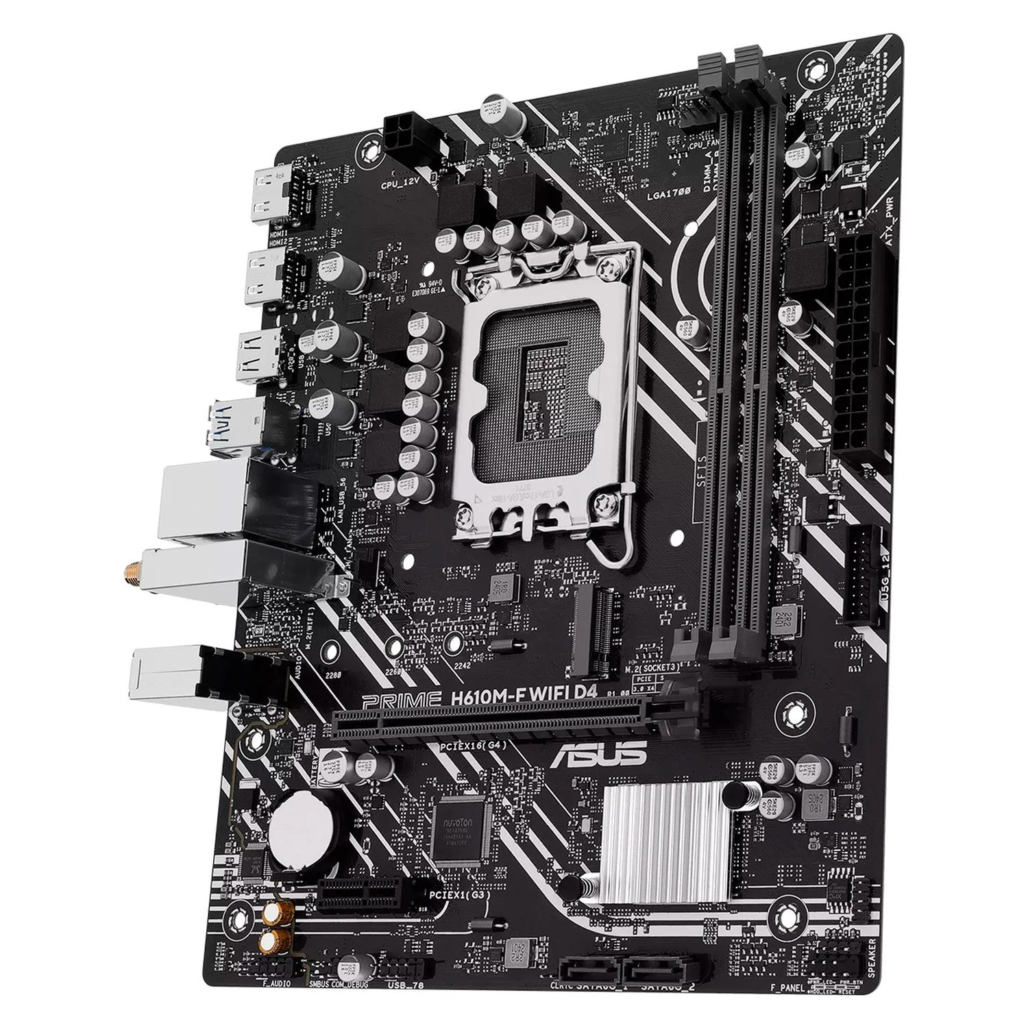 Tarjeta Madre ASUS PRIME H610M-F WIFI D4 LGA 1700 2x DDR4 1x M.2 PCIe 4.0 WiFI 6 BT 5.3 Micro ATX - Image 4