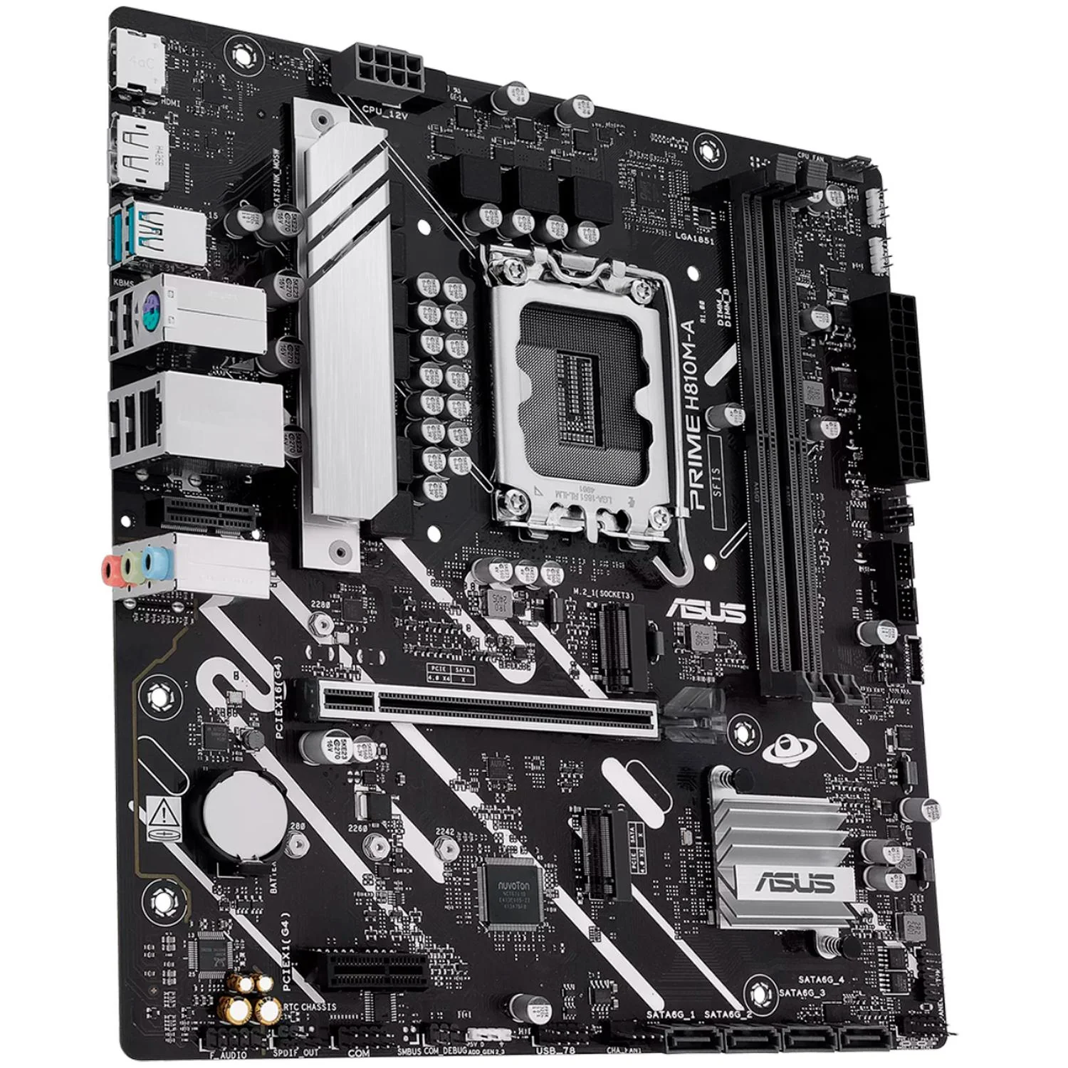 Tarjeta Madre ASUS PRIME H810M-A-CSM 1851 2x DDR5 2x M.2 PCIe 4.0 USB-C Micro ATX - Image 3