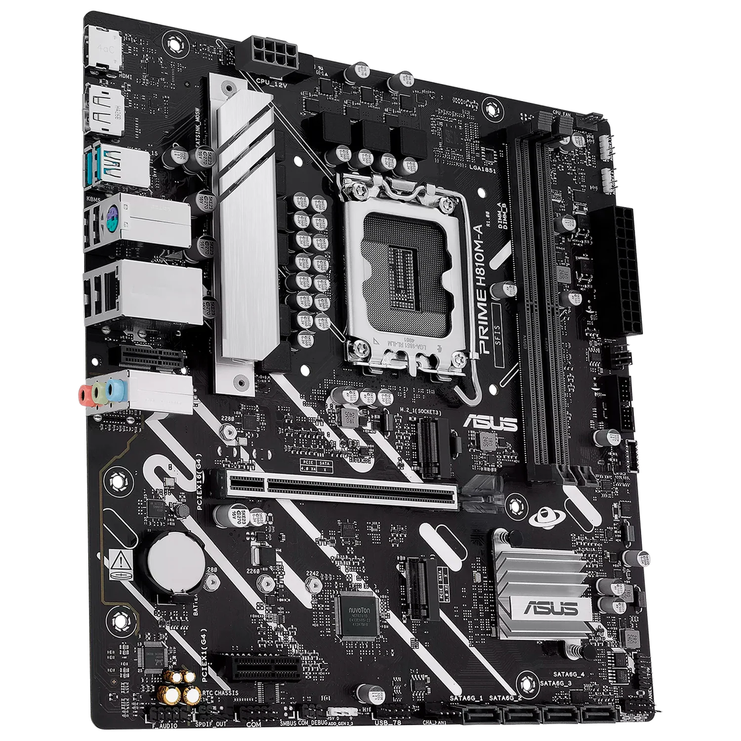 Tarjeta Madre ASUS PRIME H810M-A LGA 1851 2x DDR5 2x M.2 PCIe 4.0 USB-C Micro ATX - Image 3