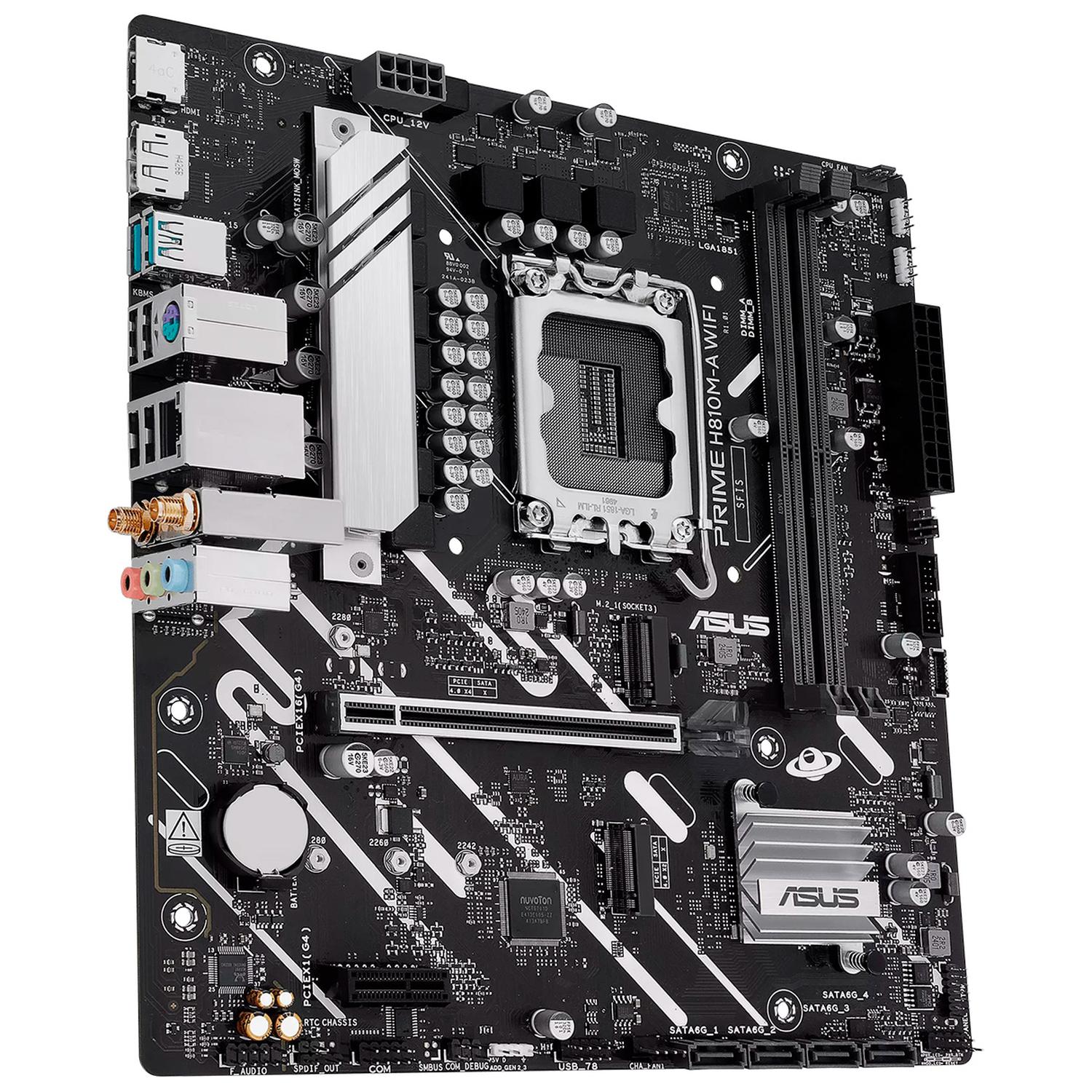 Tarjeta Madre ASUS PRIME H810M-A WIFI-CSM LGA 1851 2x DDR5 2x M.2 PCIe 4.0 WiFi 6 BT 5.3 Micro ATX - Image 3