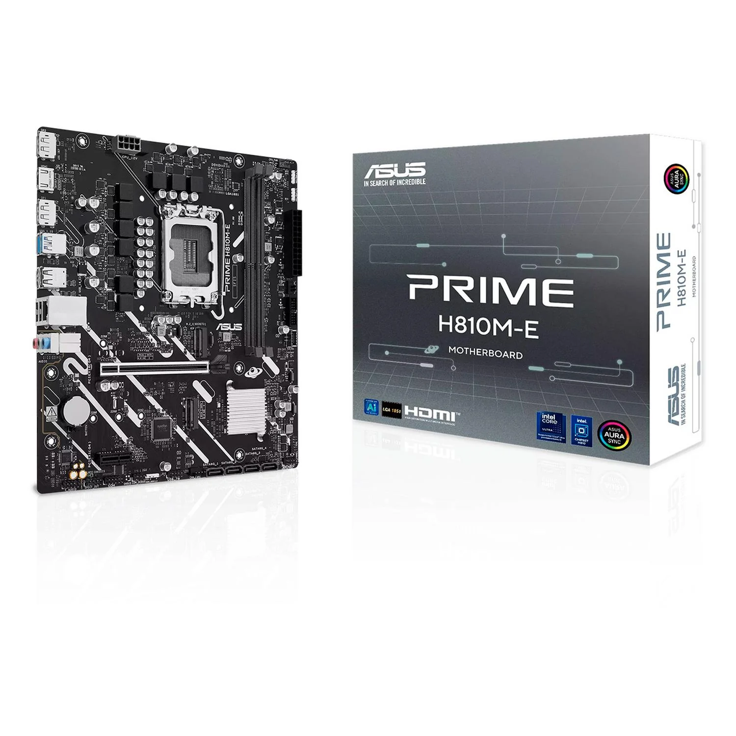 Tarjeta Madre ASUS PRIME H810M-E LGA 1851 2x DDR5 2x M.2 PCIe 4.0 Micro ATX