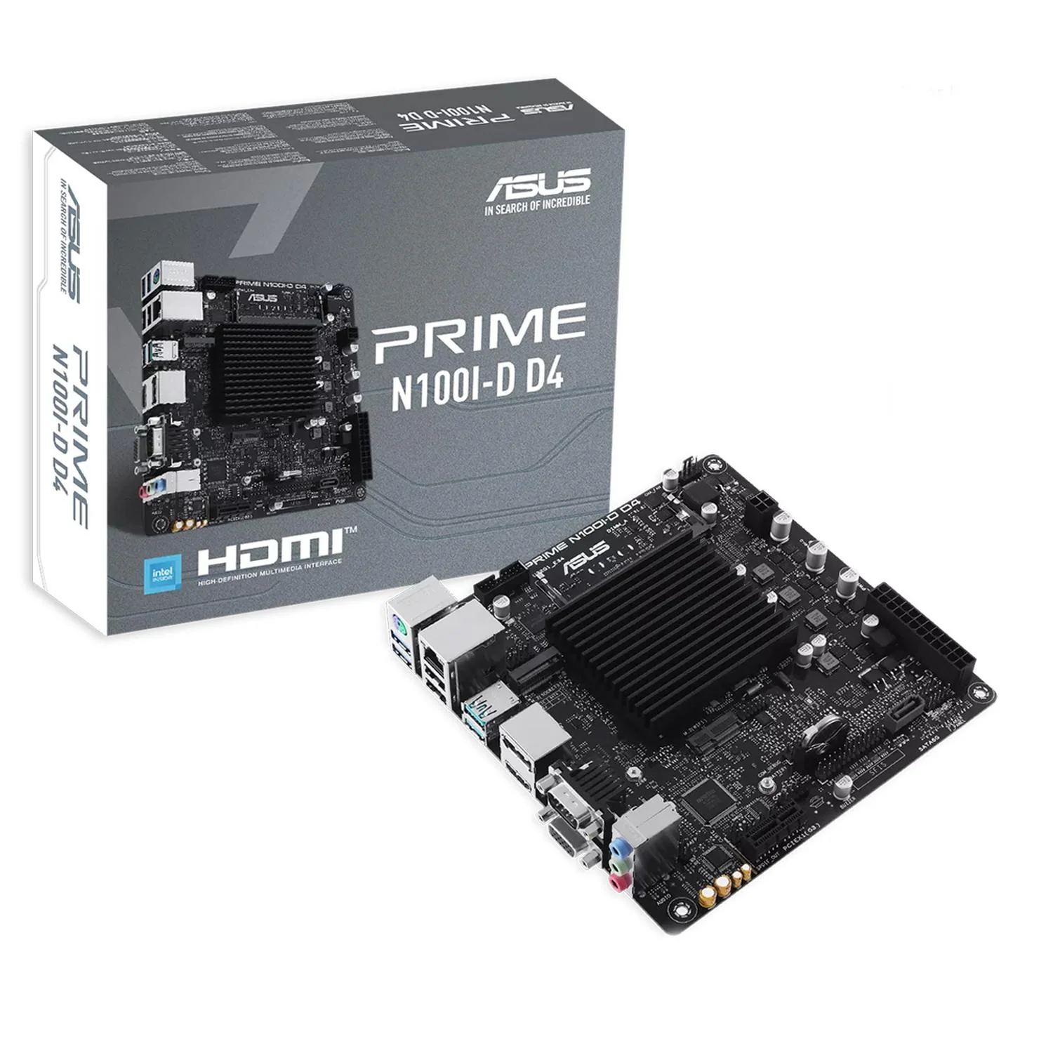 Tarjeta Madre ASUS PRIME N100I-D D4 Core 1x DDR4 SO-DIMM PCIe 3.0 Mini ITX
