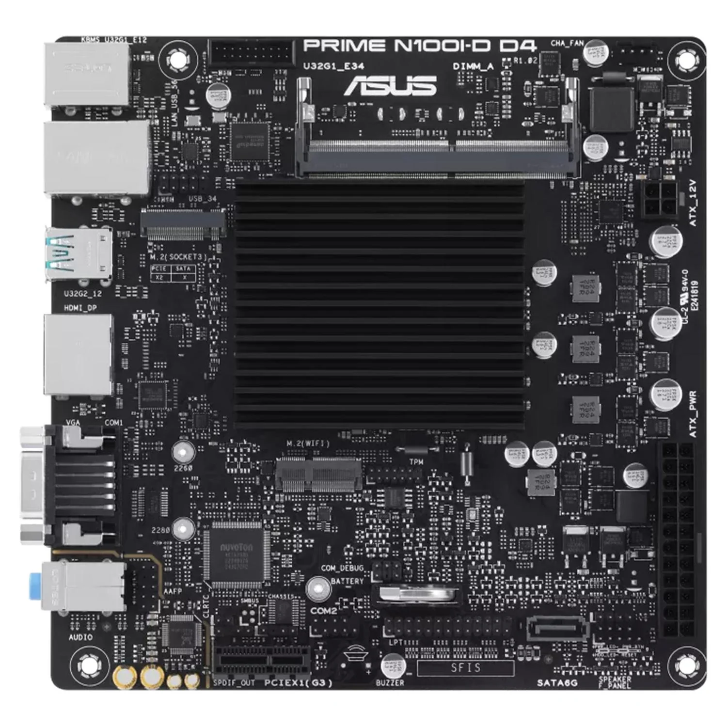 Tarjeta Madre ASUS PRIME N100I-D D4 Core 1x DDR4 SO-DIMM PCIe 3.0 Mini ITX - Image 2
