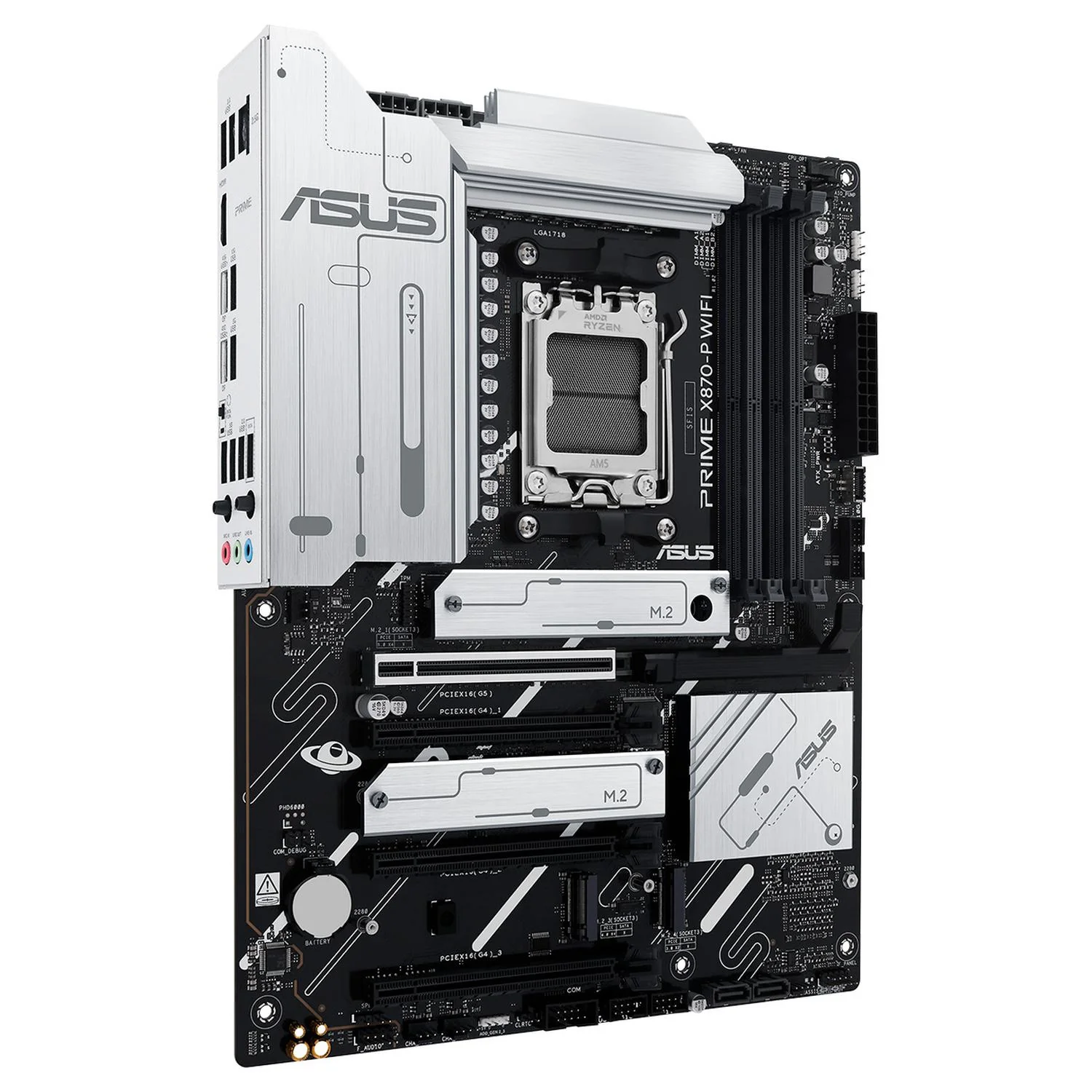 Tarjeta Madre ASUS PRIME X870-P WIFI AM5 4x DDR5 4x M.2 PCIe 5.0 USB-C WIFI 7 BT 5.4 ATX - Image 3