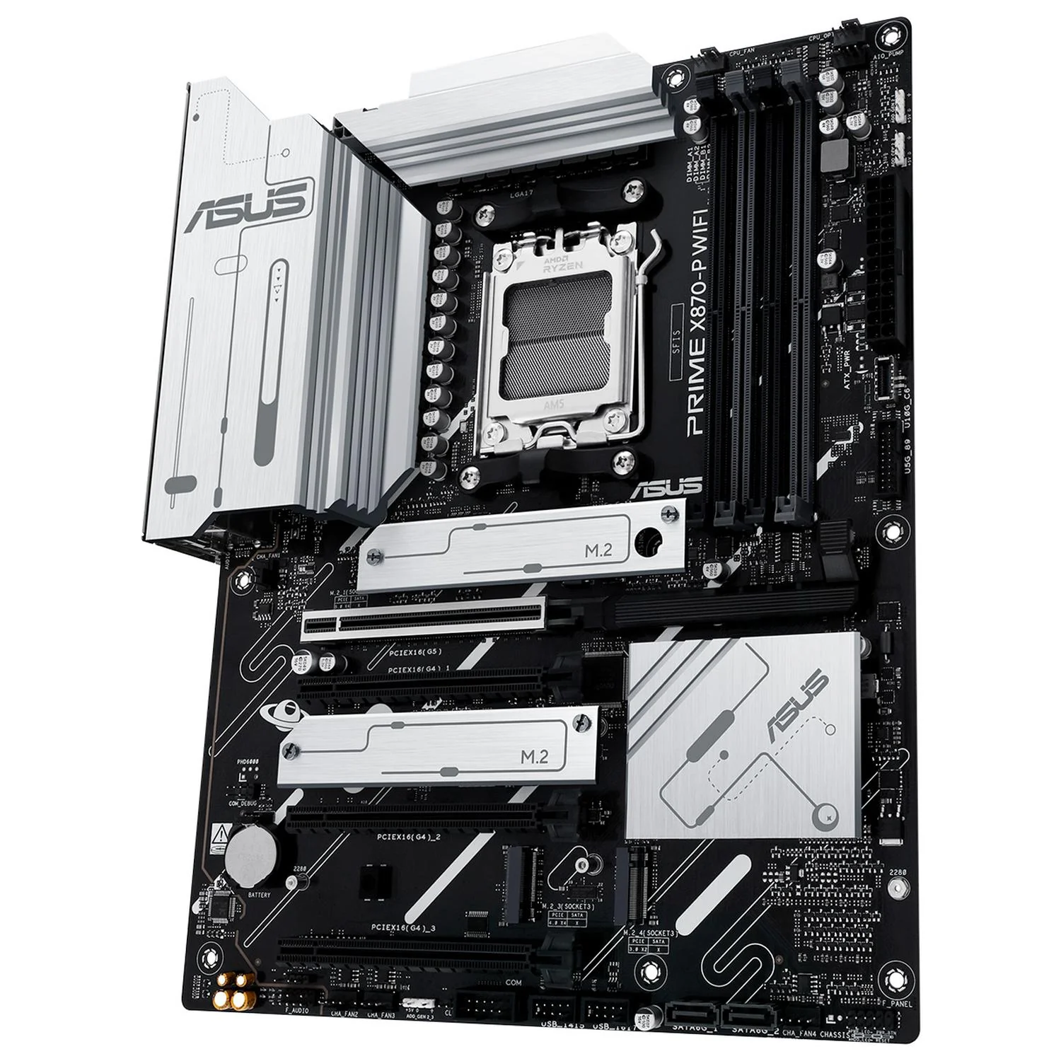 Tarjeta Madre ASUS PRIME X870-P WIFI AM5 4x DDR5 4x M.2 PCIe 5.0 USB-C WIFI 7 BT 5.4 ATX - Image 4