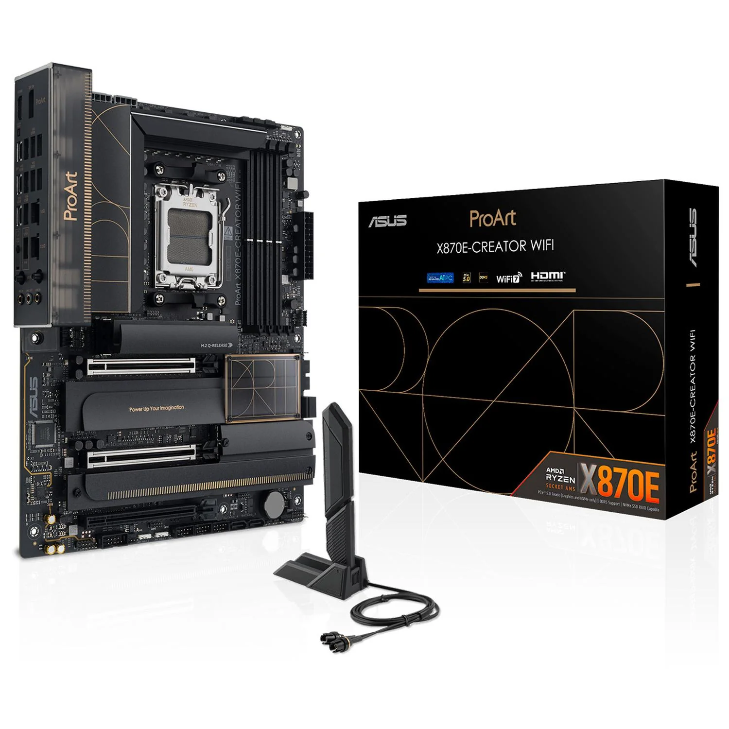 Tarjeta Madre ASUS PROART X870E-CREATOR WIFI AM5 4x DDR5 4x M.2 PCIe 5.0 USB-C WIFI 7 BT 5.4 ATX